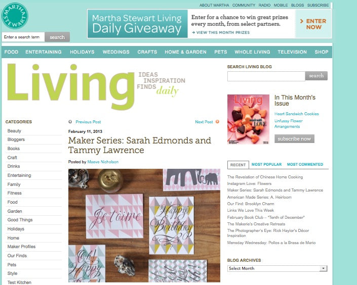 Martha Stewart Living Blog
