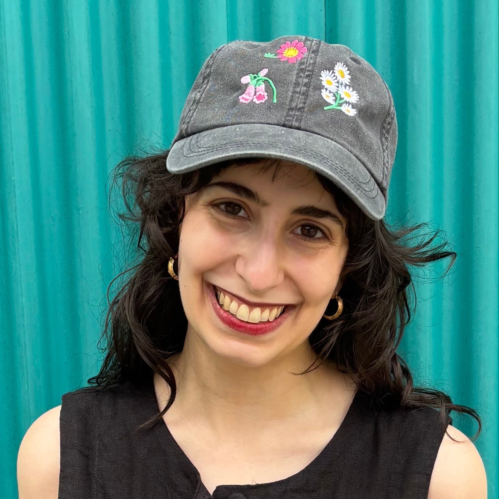 Wildflowers Embroidered Cap