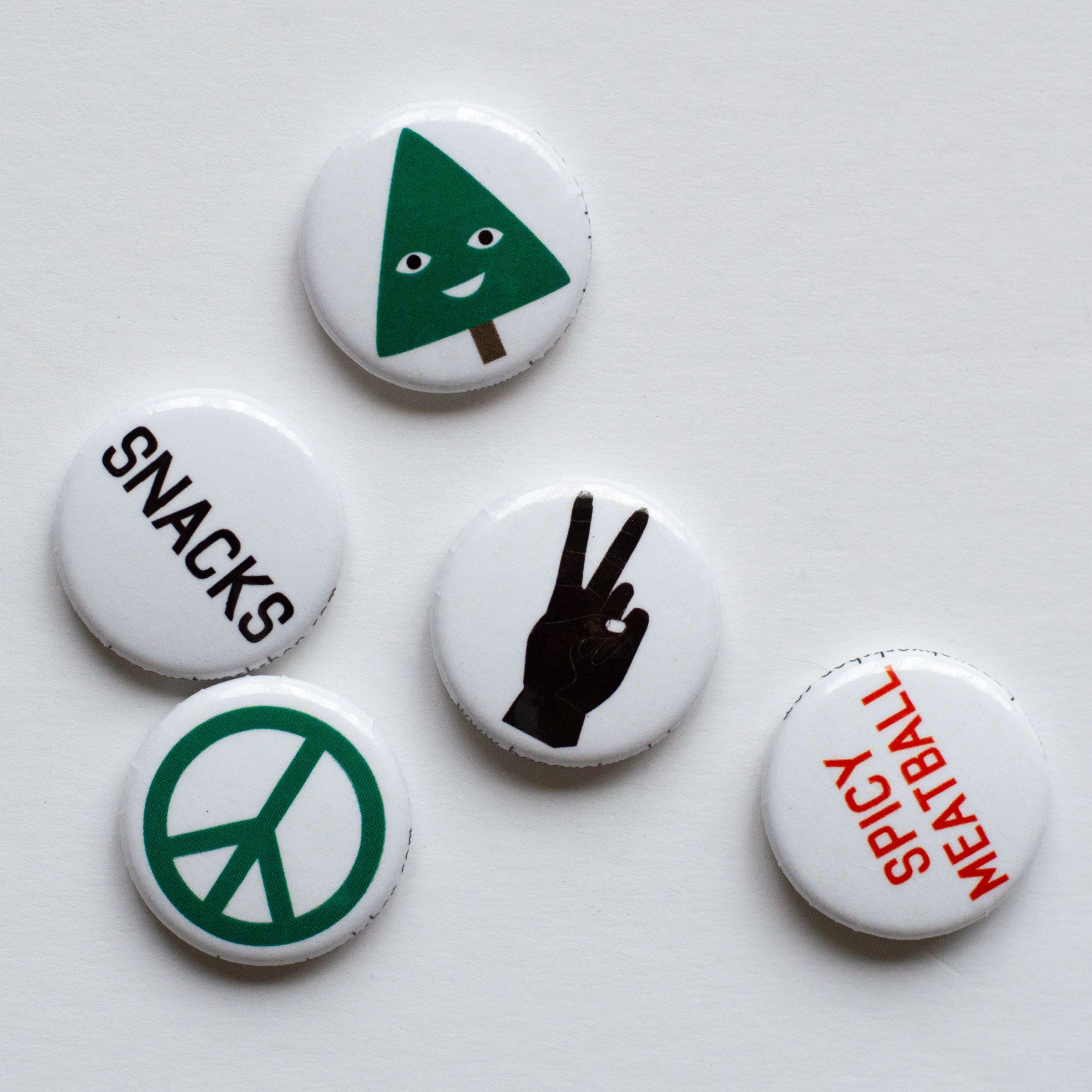 Peace Hand 1" Button