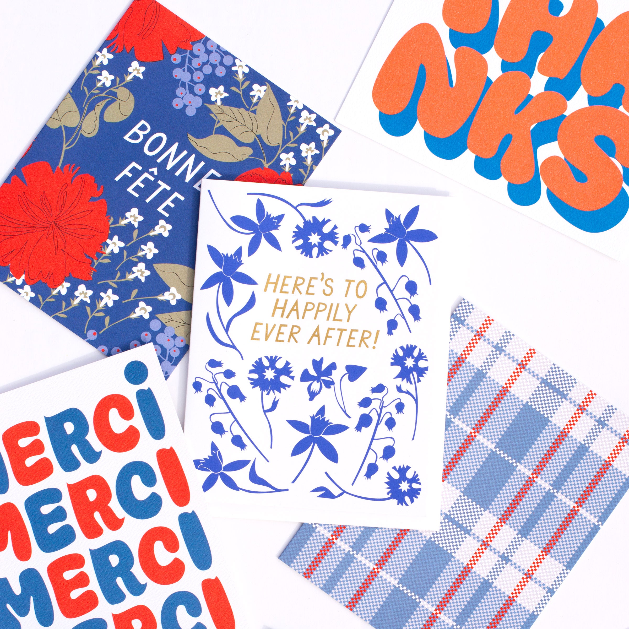 Bonne Fête Birthday Floral Note Card
