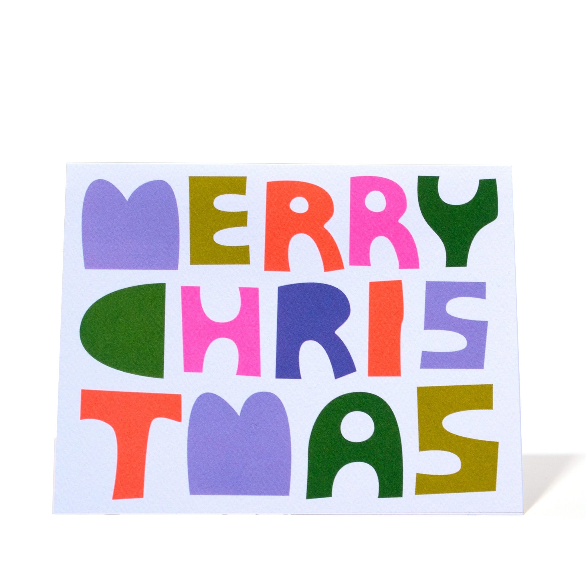 Block Letter Christmas Card