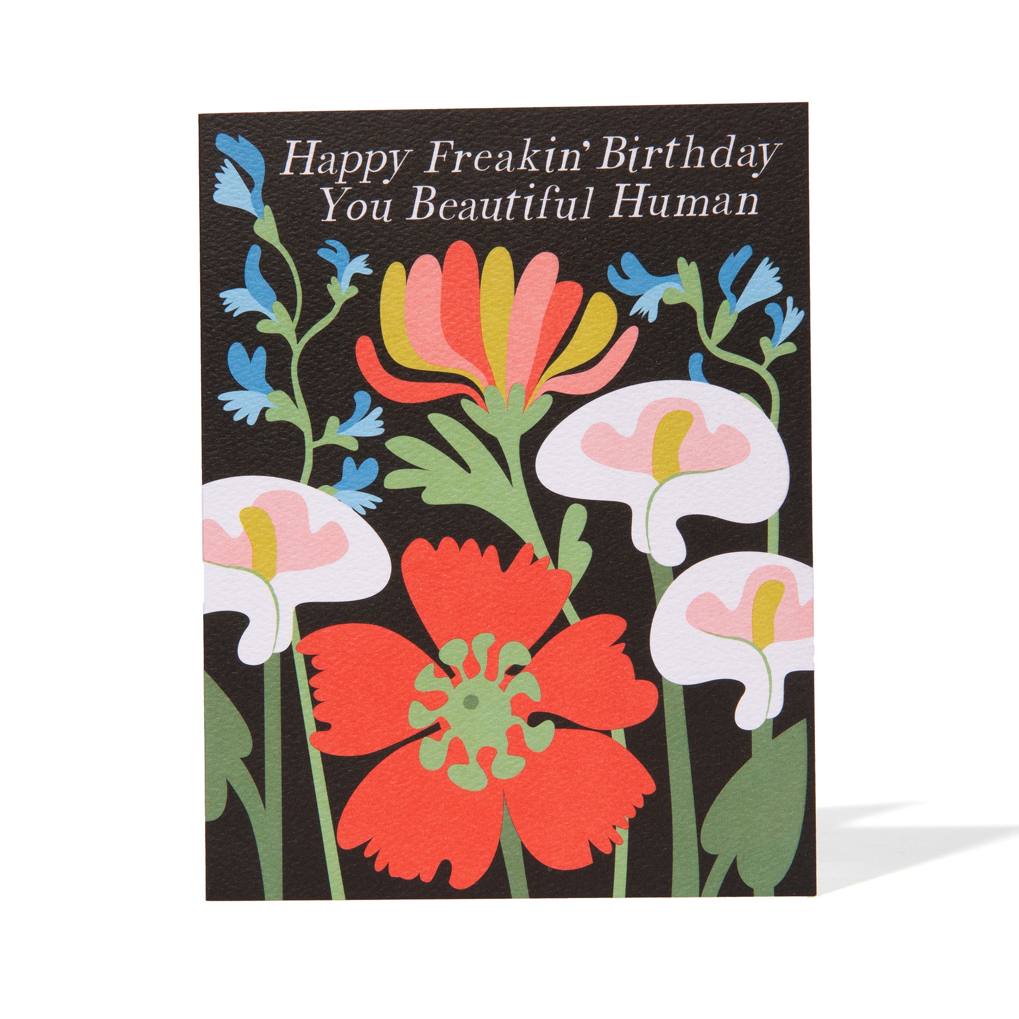 Beautiful Poppy Happy Freakin' Birthday Note Card
