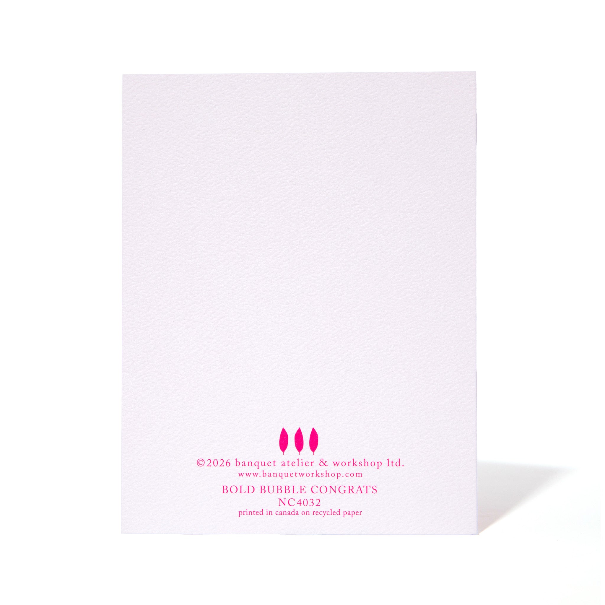 Bold Bubble Congrats Note Card