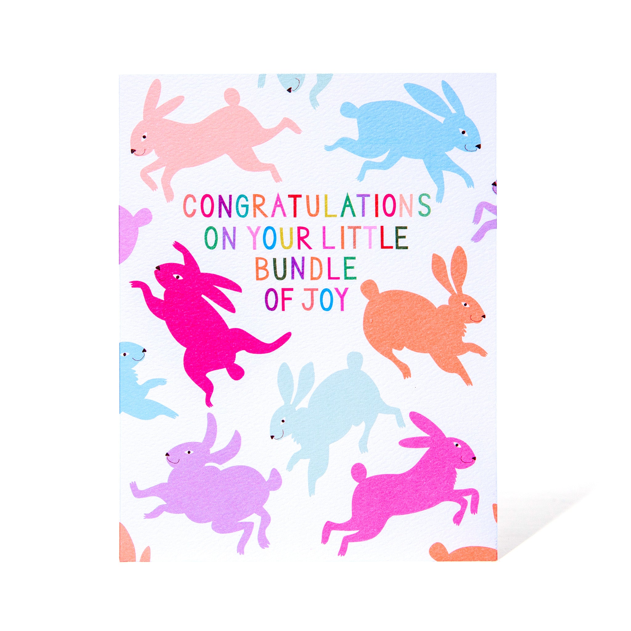 Little Bundle of Joy Bunny Card for a New Baby