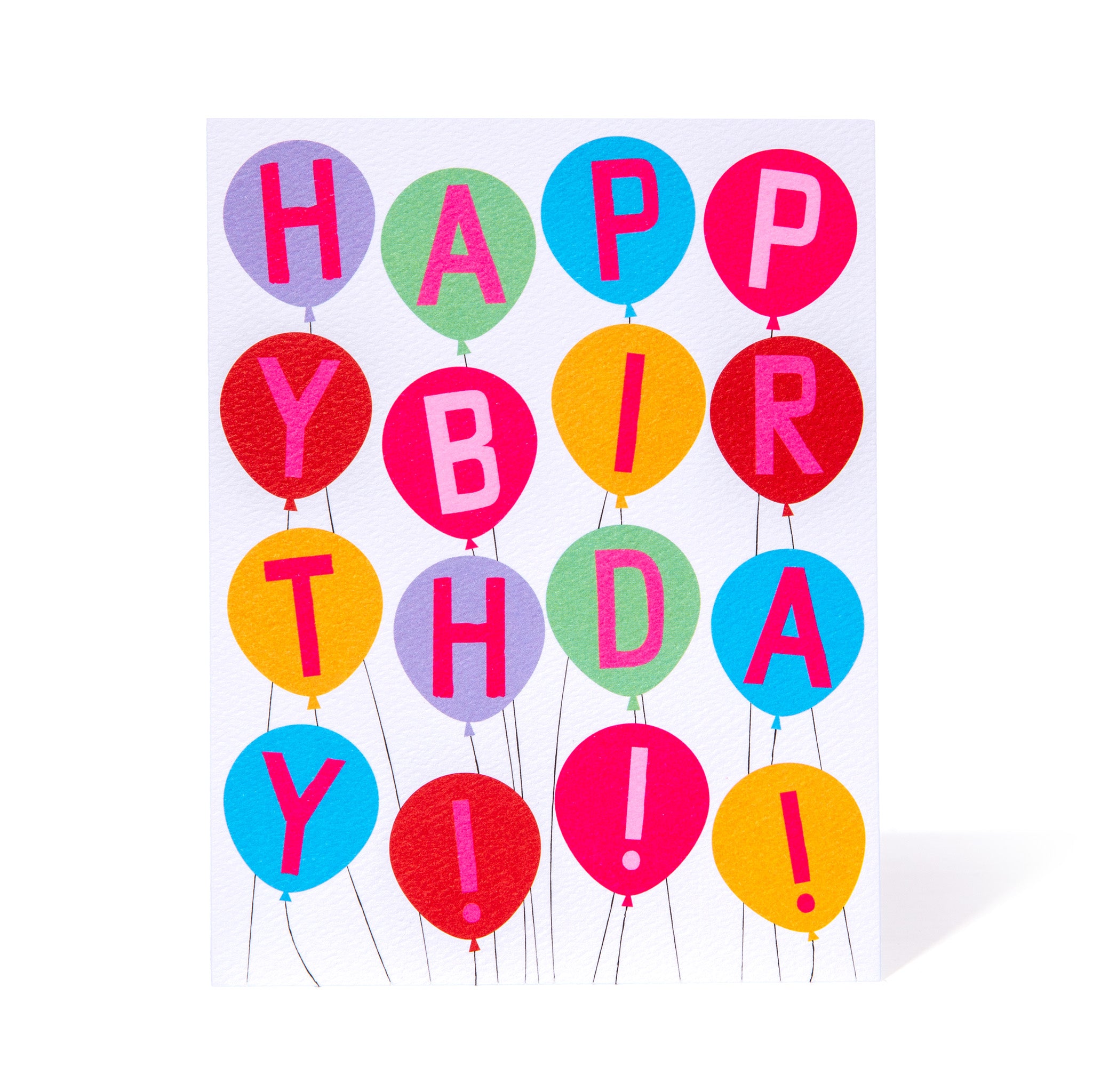 Bright Balloons Happy Birthday Card