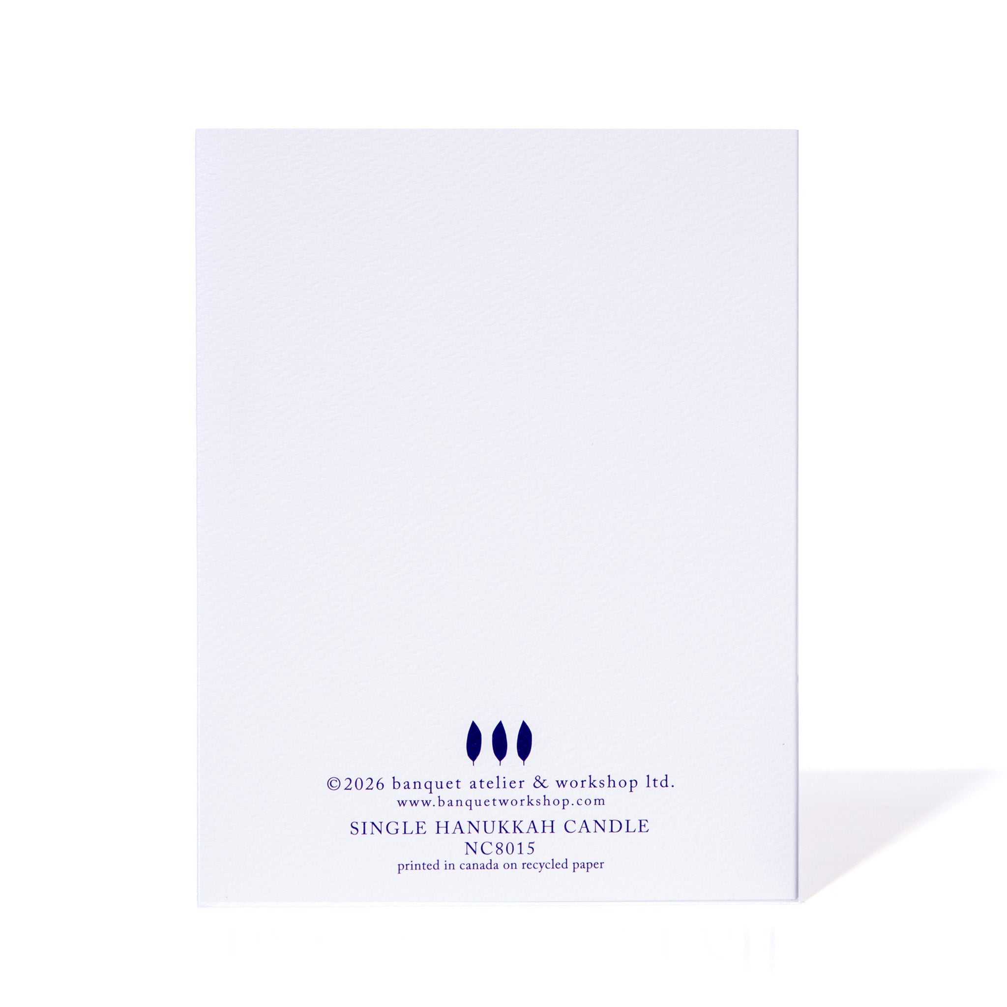 Single Hanukkah Candle Note Card