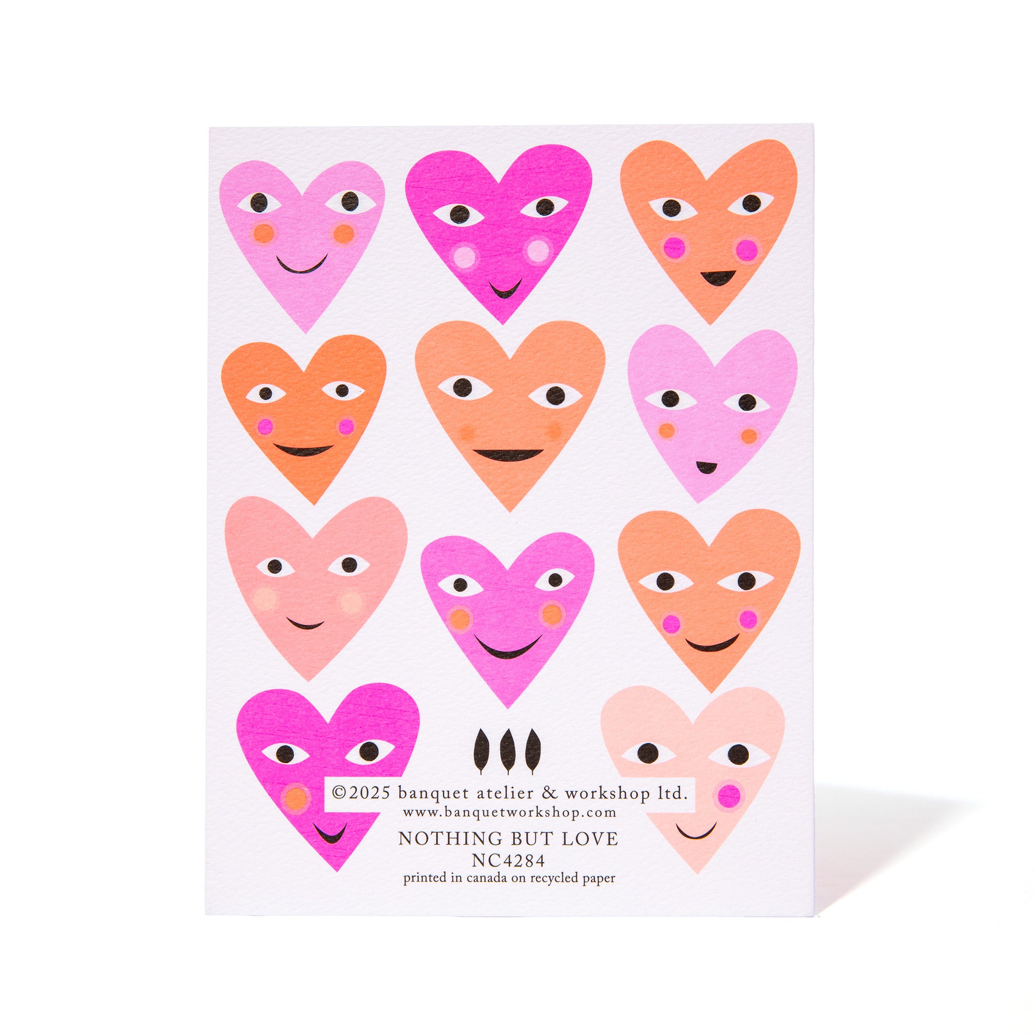Nothing But Love Hearts Note Card