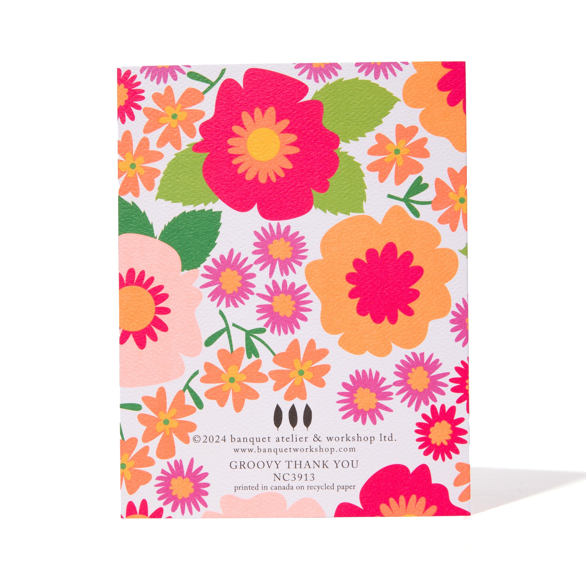 Groovy Floral Thank You Note Card