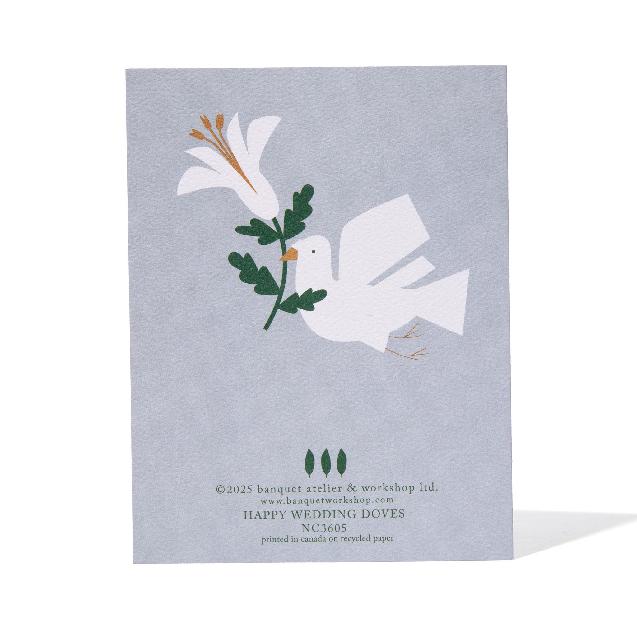 Doves Happy Wedding Note Card