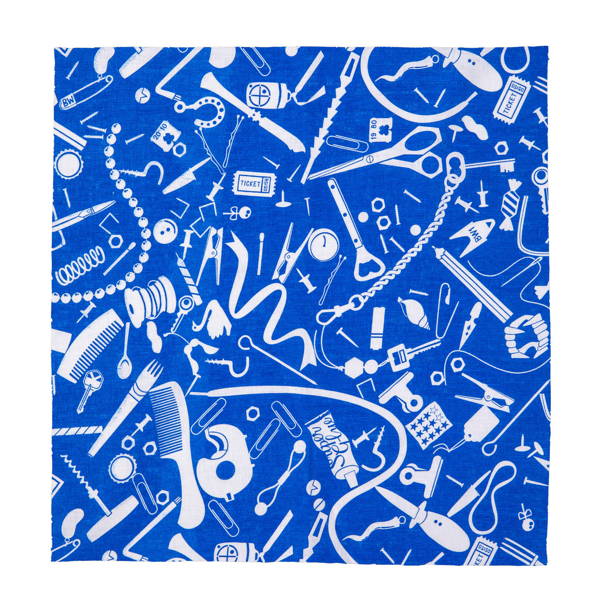 Cobalt Blue Fourre Tout or Junk Drawer Linen Napkins