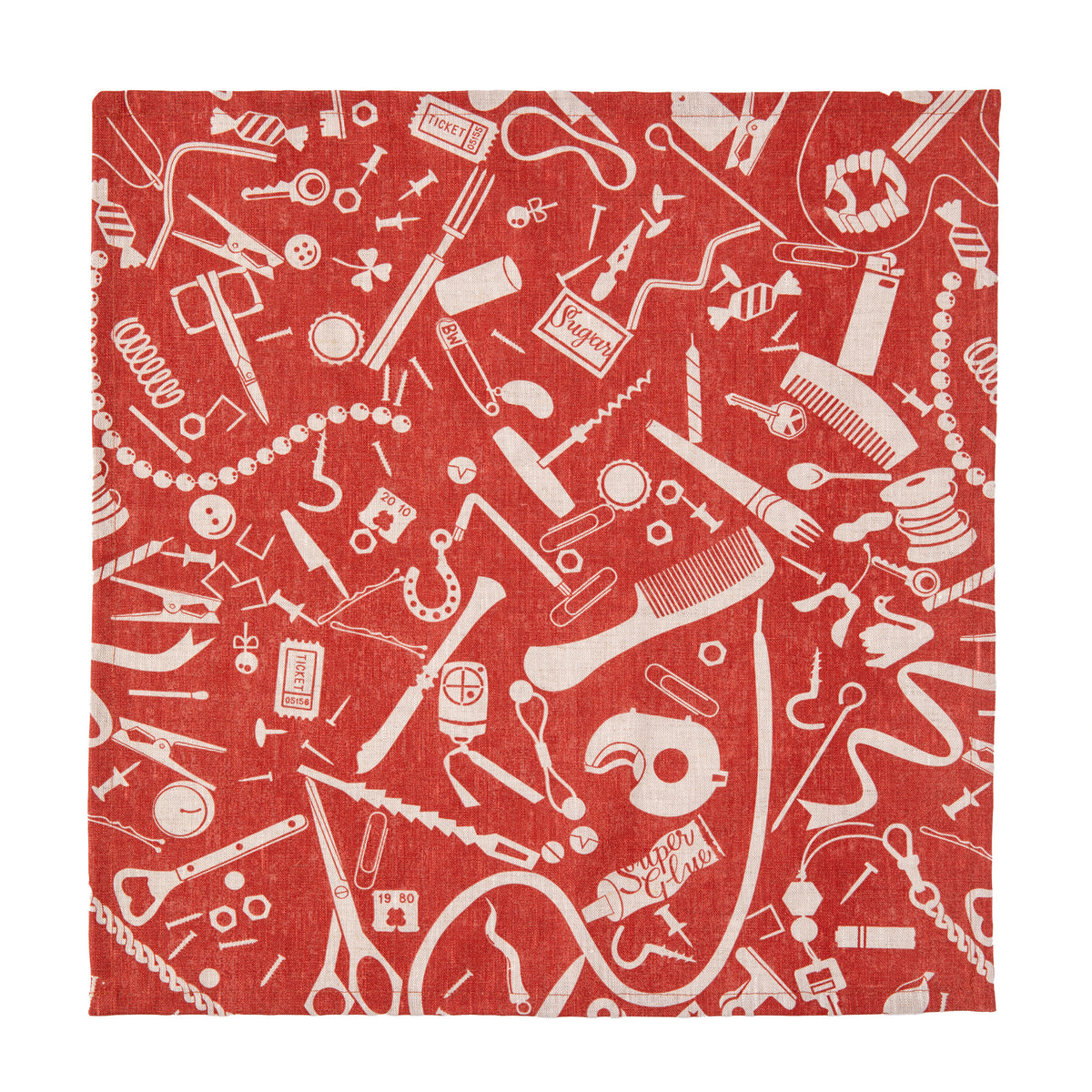 Junk Drawer all-linen Napkins in Rust