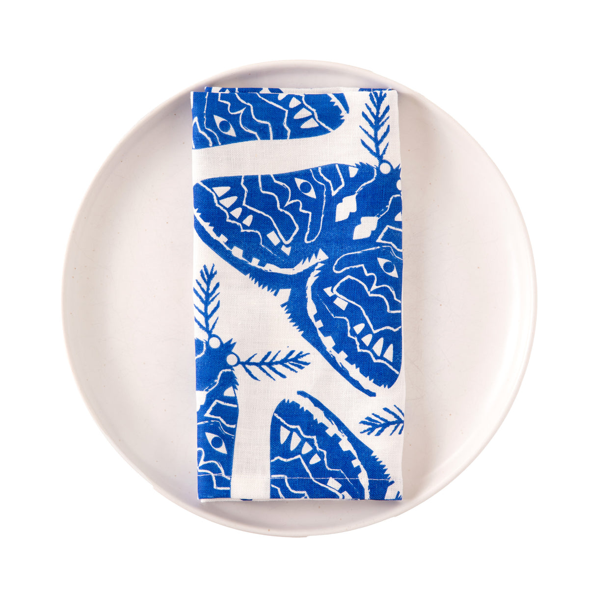 Electric Blue Moths Napkins