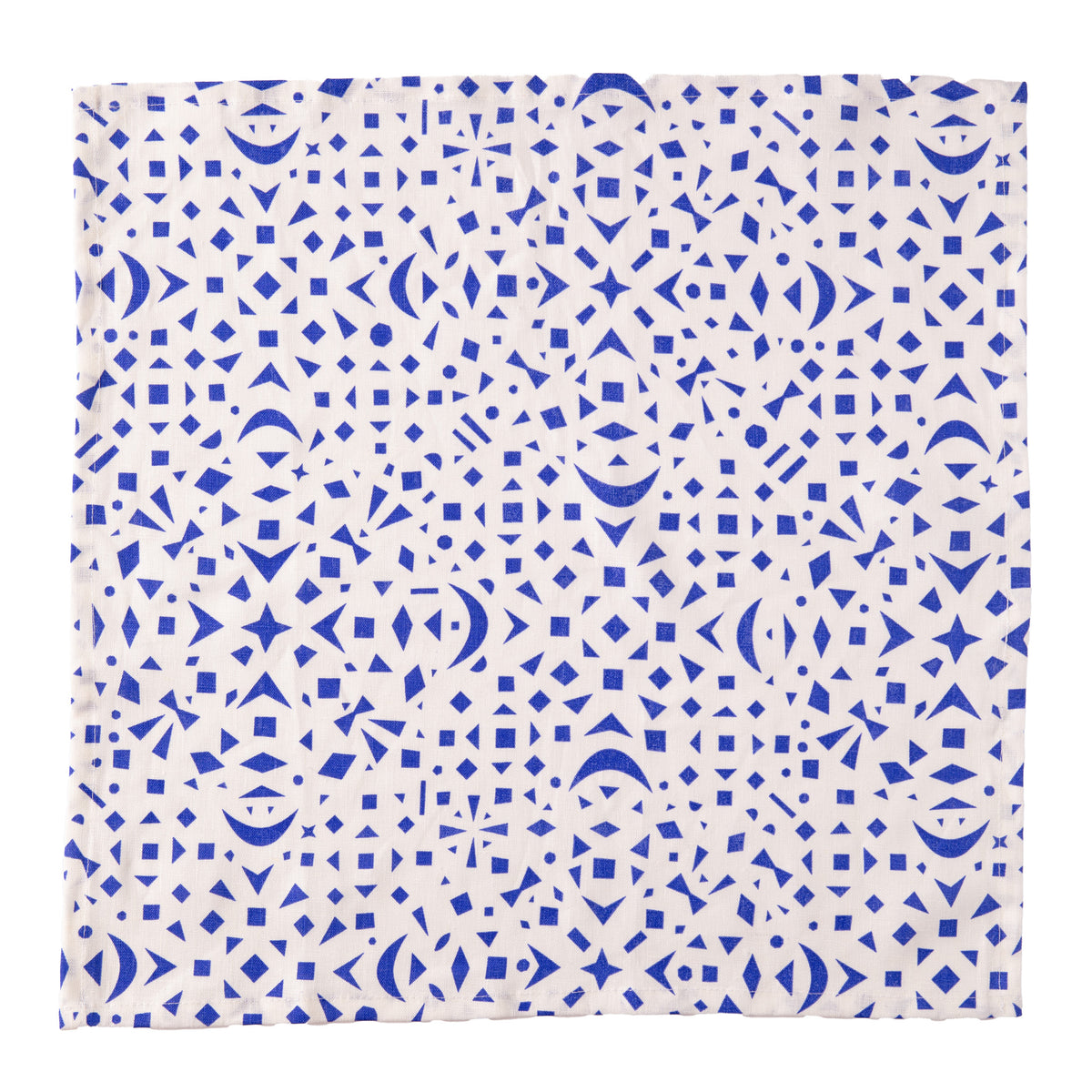 Cobalt Blue Snowflakes All-Linen Napkins