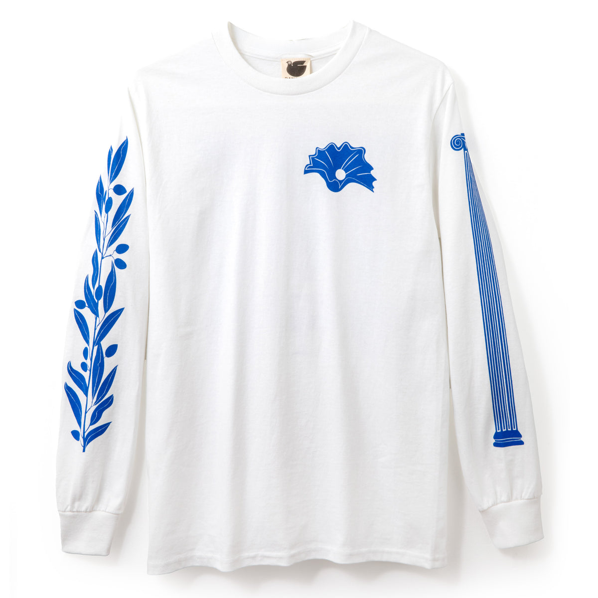 Blue and White The Greeks Long Sleeved Skate Shirt
