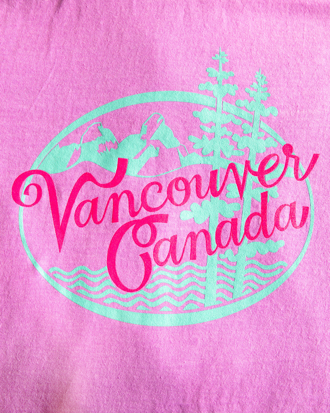 Orchid Pink and Neon Vancouver Canada T-Shirt