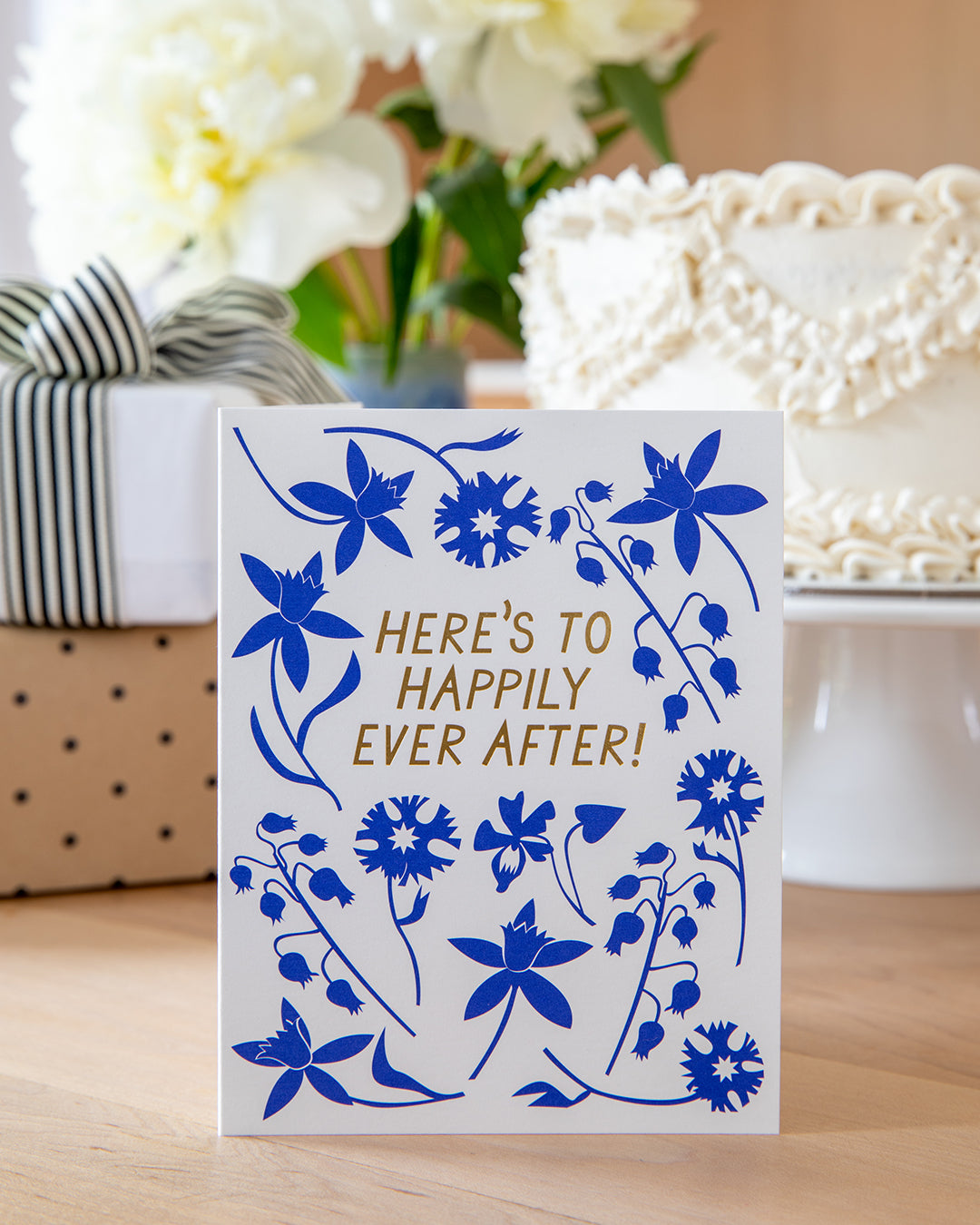 Happily Ever After Foil and Floral Note Card
