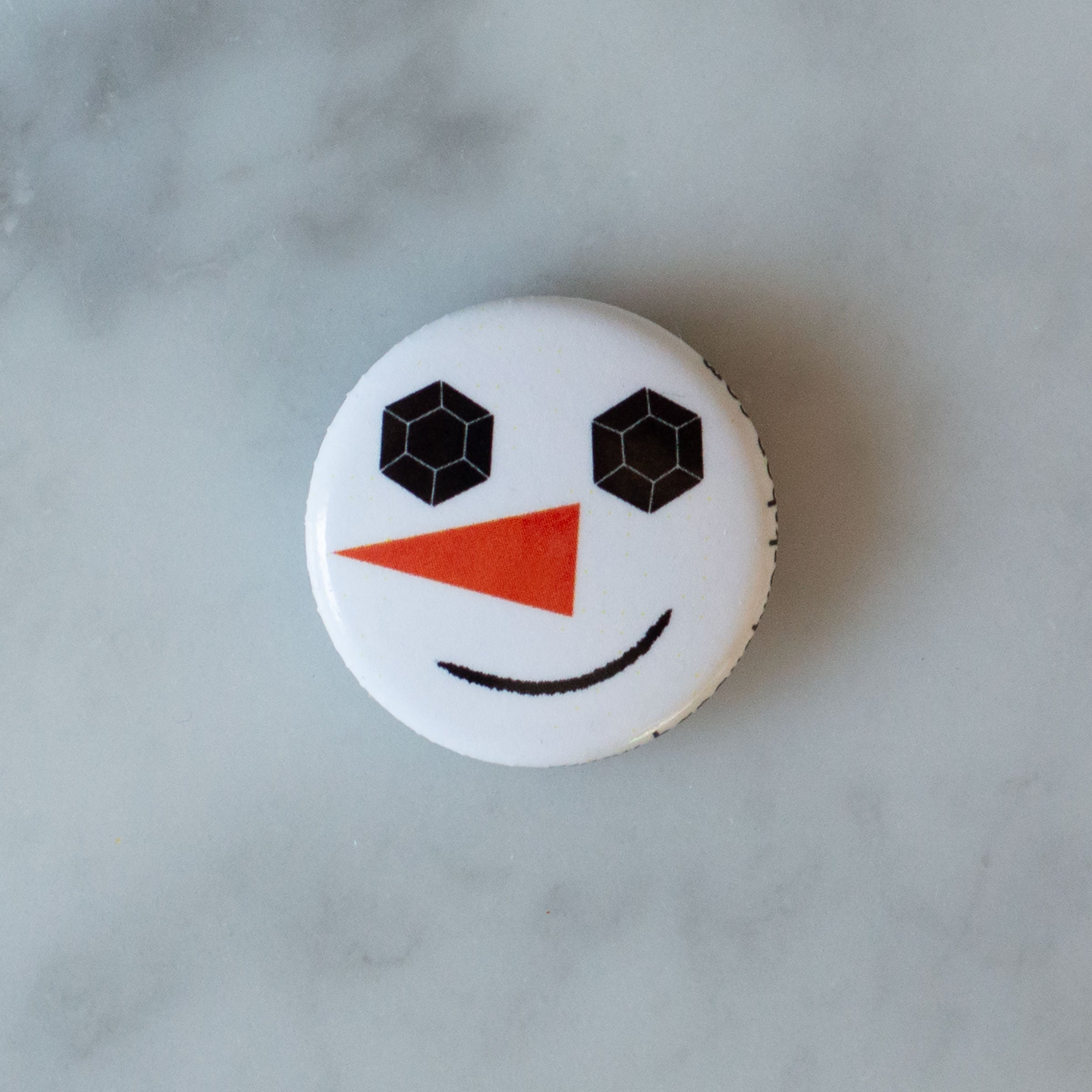 Snowman 1" Button