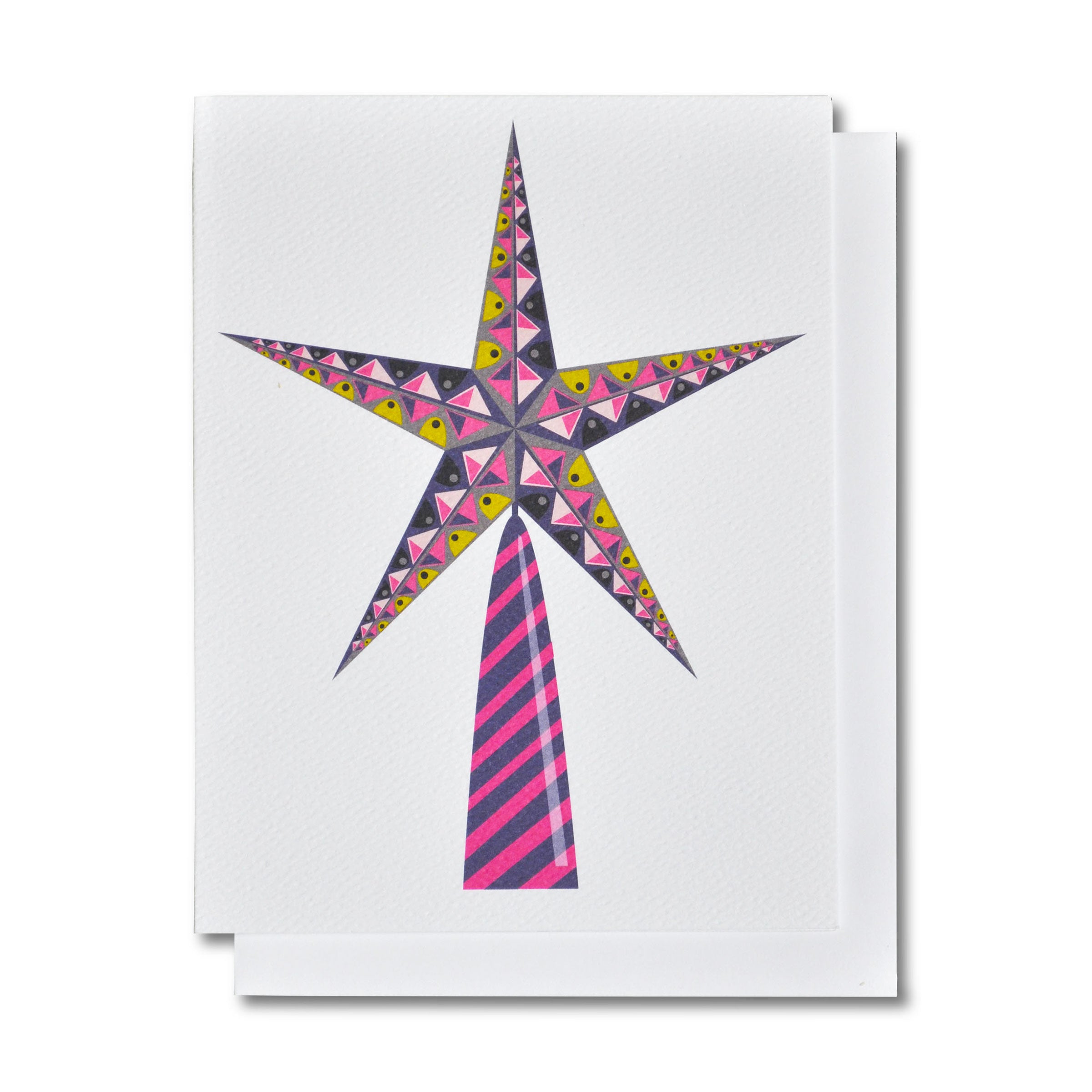 Vintage Glass Tree Topper - Holiday Card
