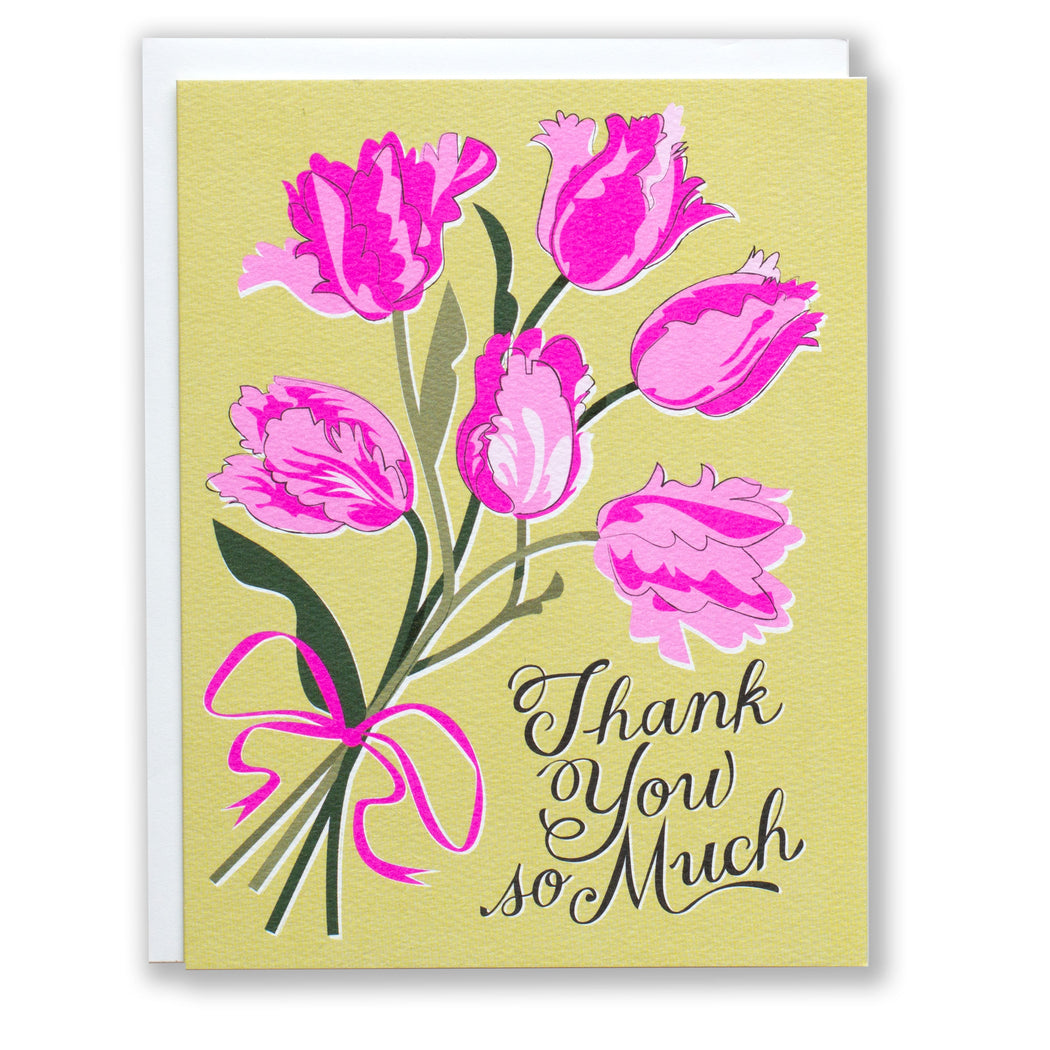 Thank You So Much Tulips Note Card