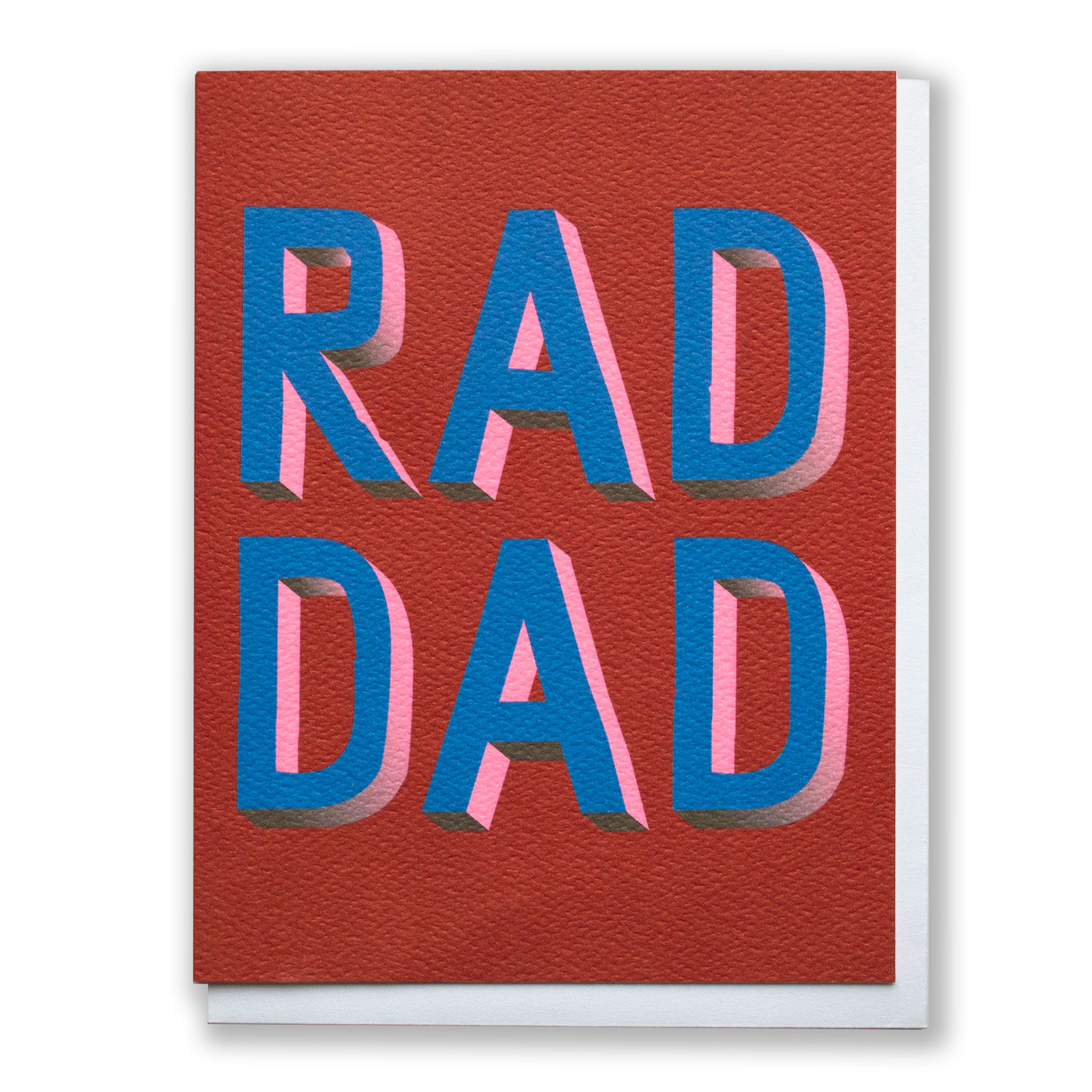 RAD DAD in bold block lettering