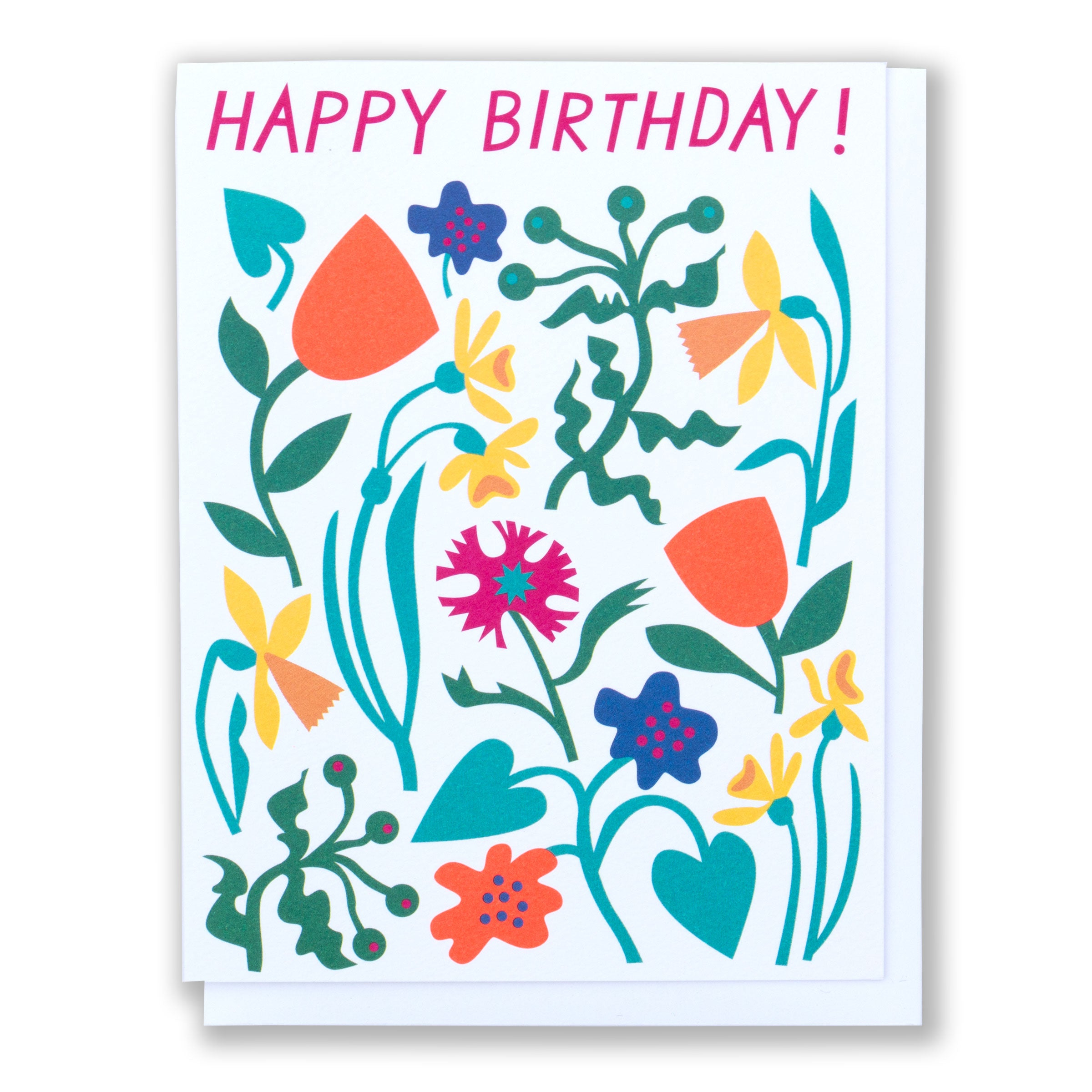 Neon! Flowers! Colour! A birthday card that's pure joy
