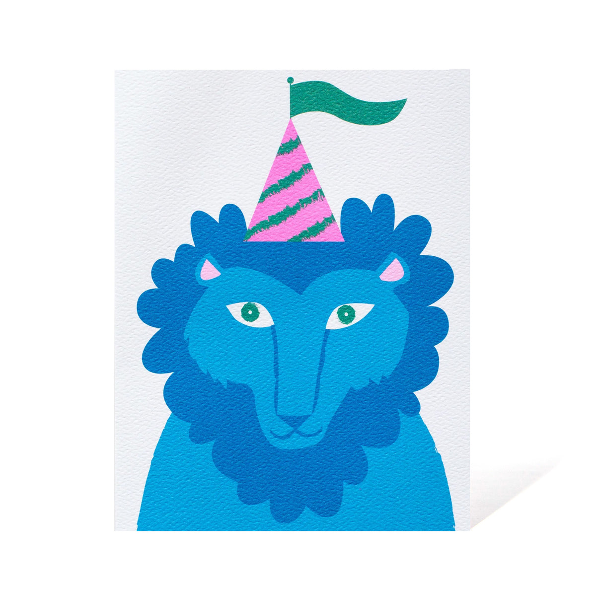 Blue Lion Birthday Card