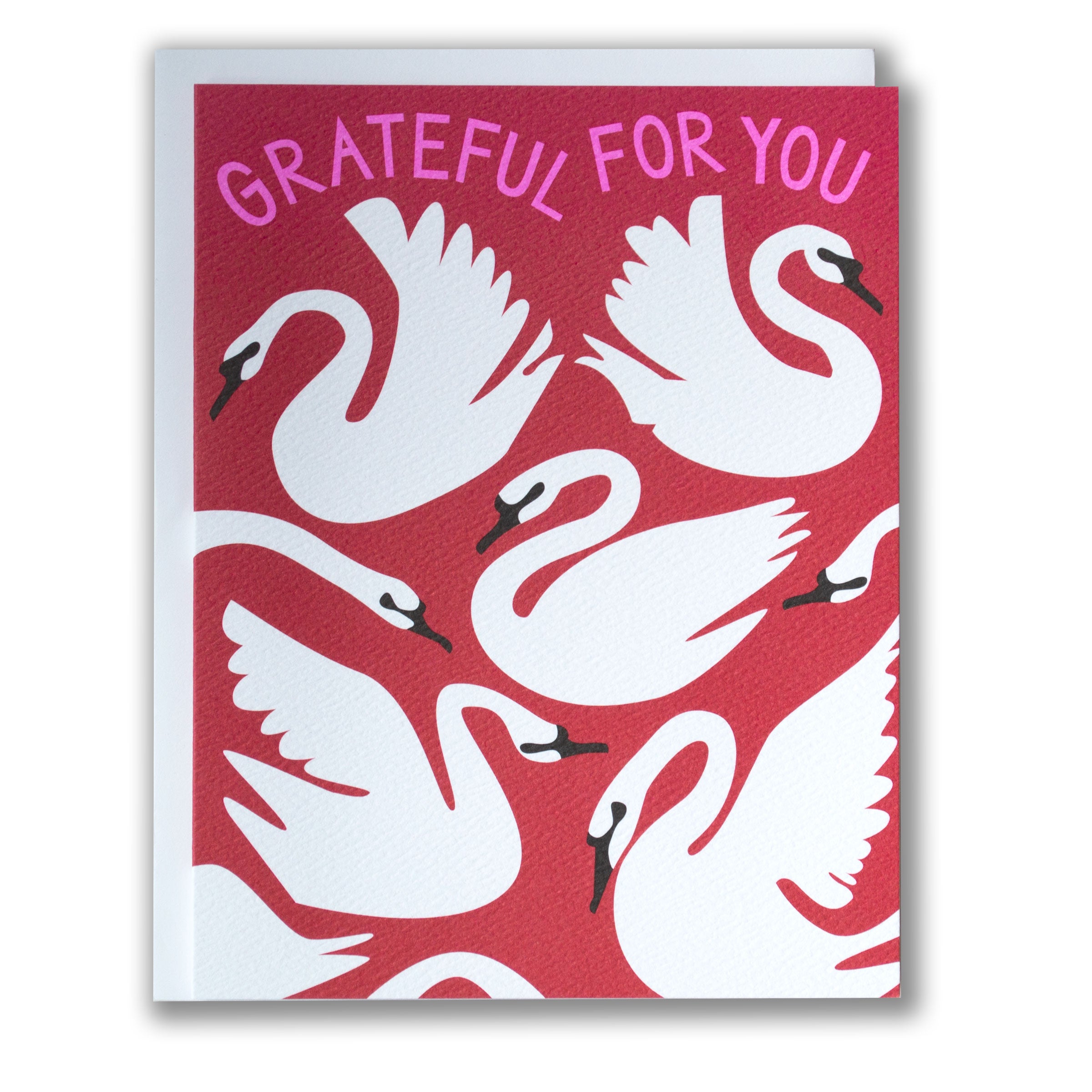 Grateful for You Swans Note Card