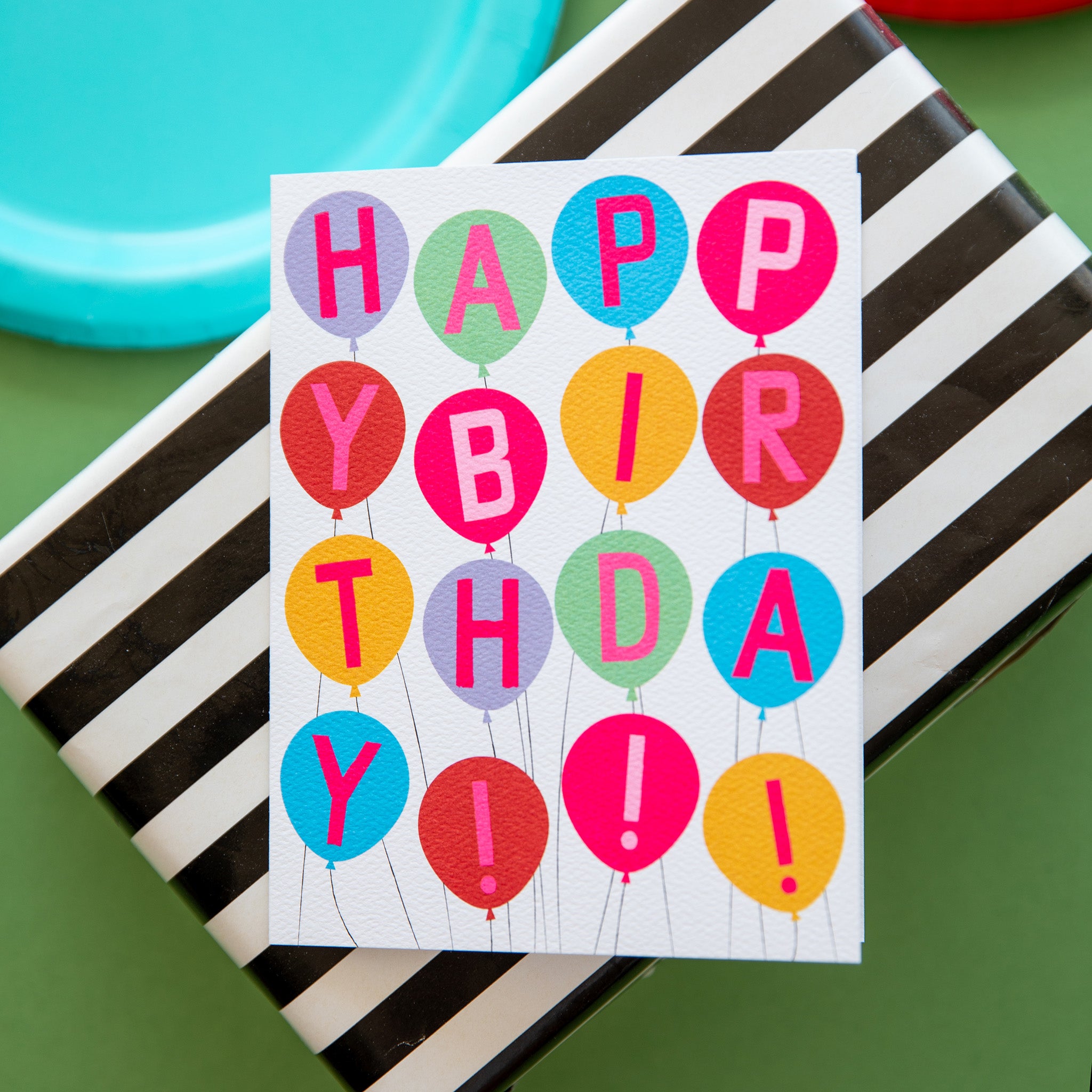 Bright Balloons Happy Birthday Card