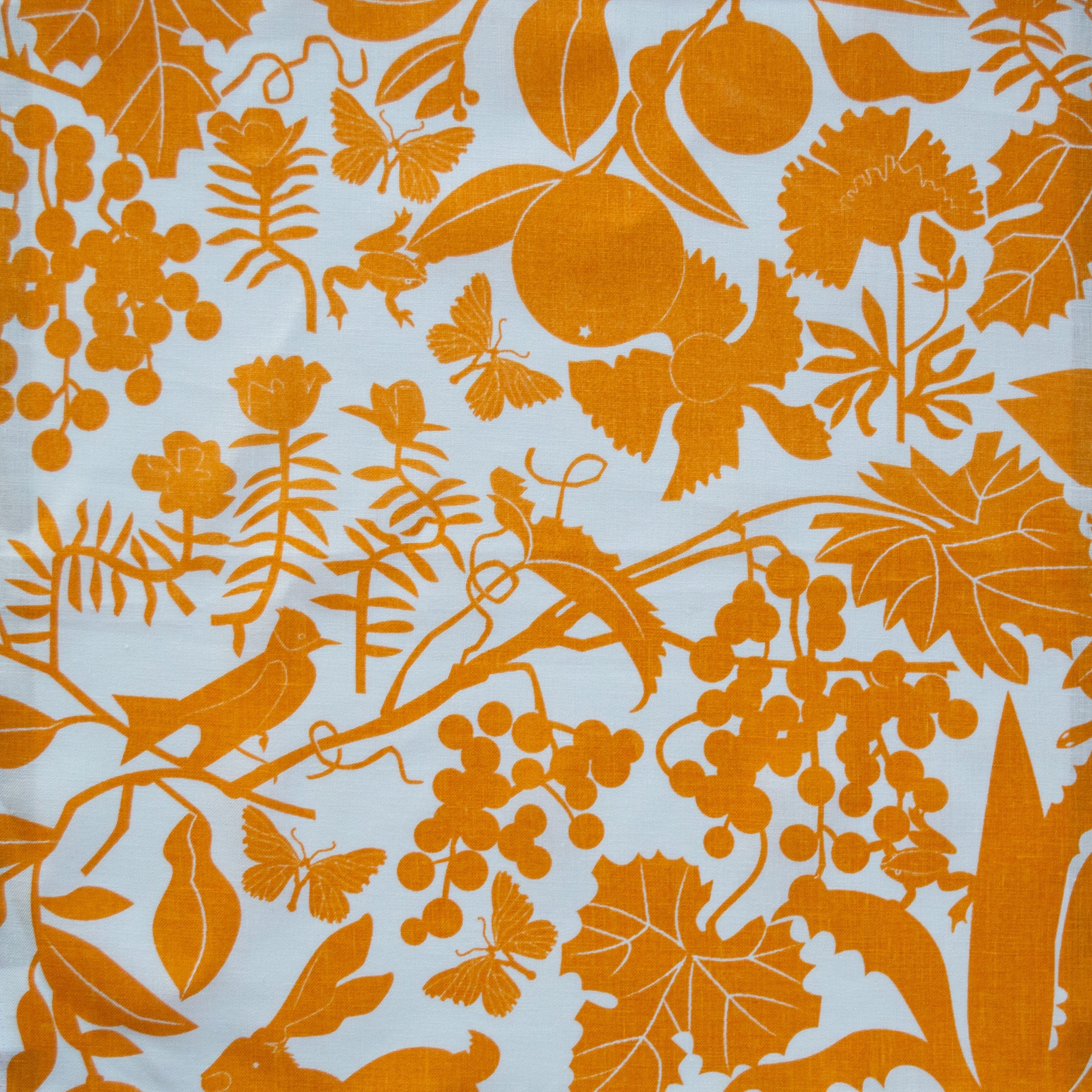 Marigold-Yellow California printed Tea Towel