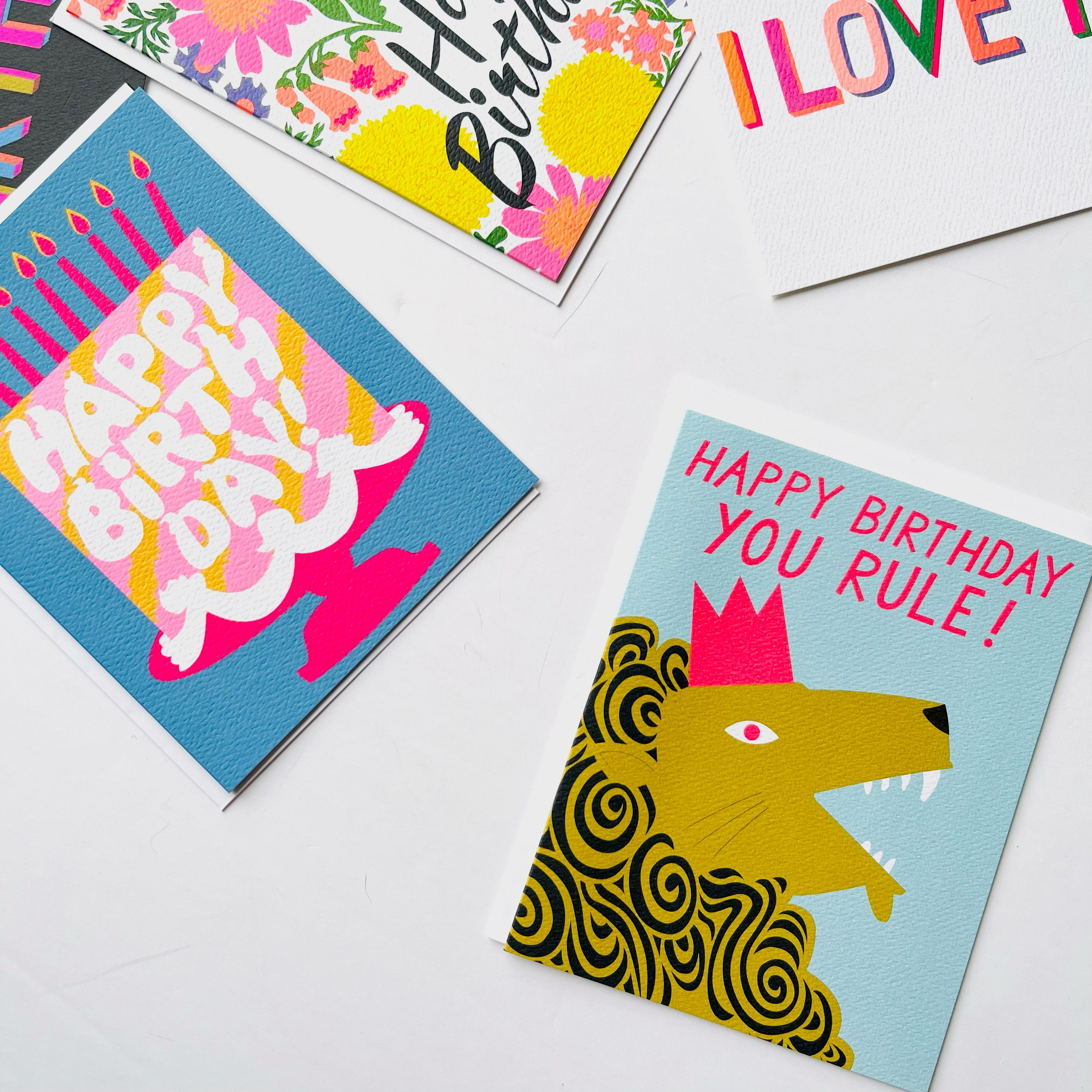 King of the Beasts Happy Birthday Note Card