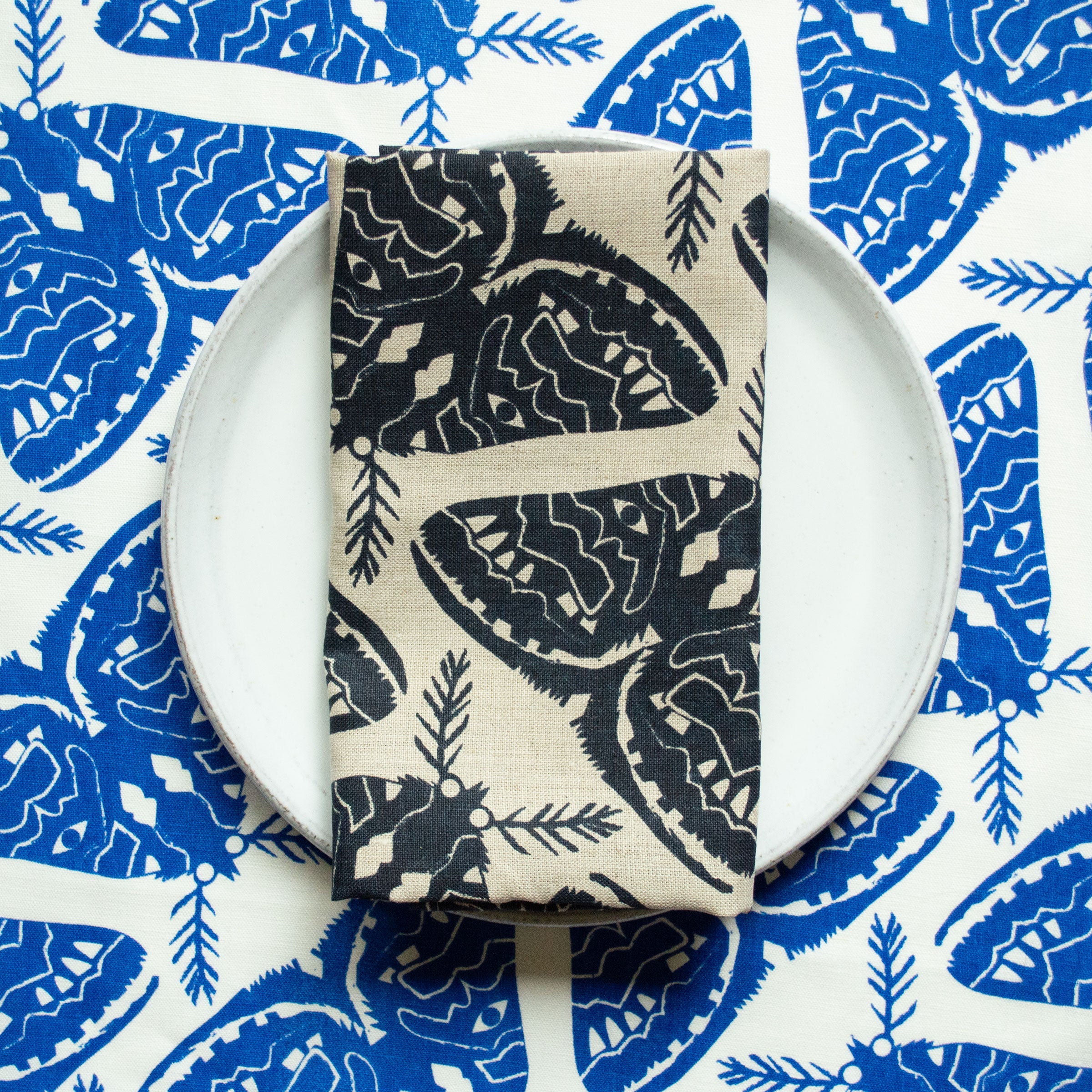 Electric Blue Moths Napkins