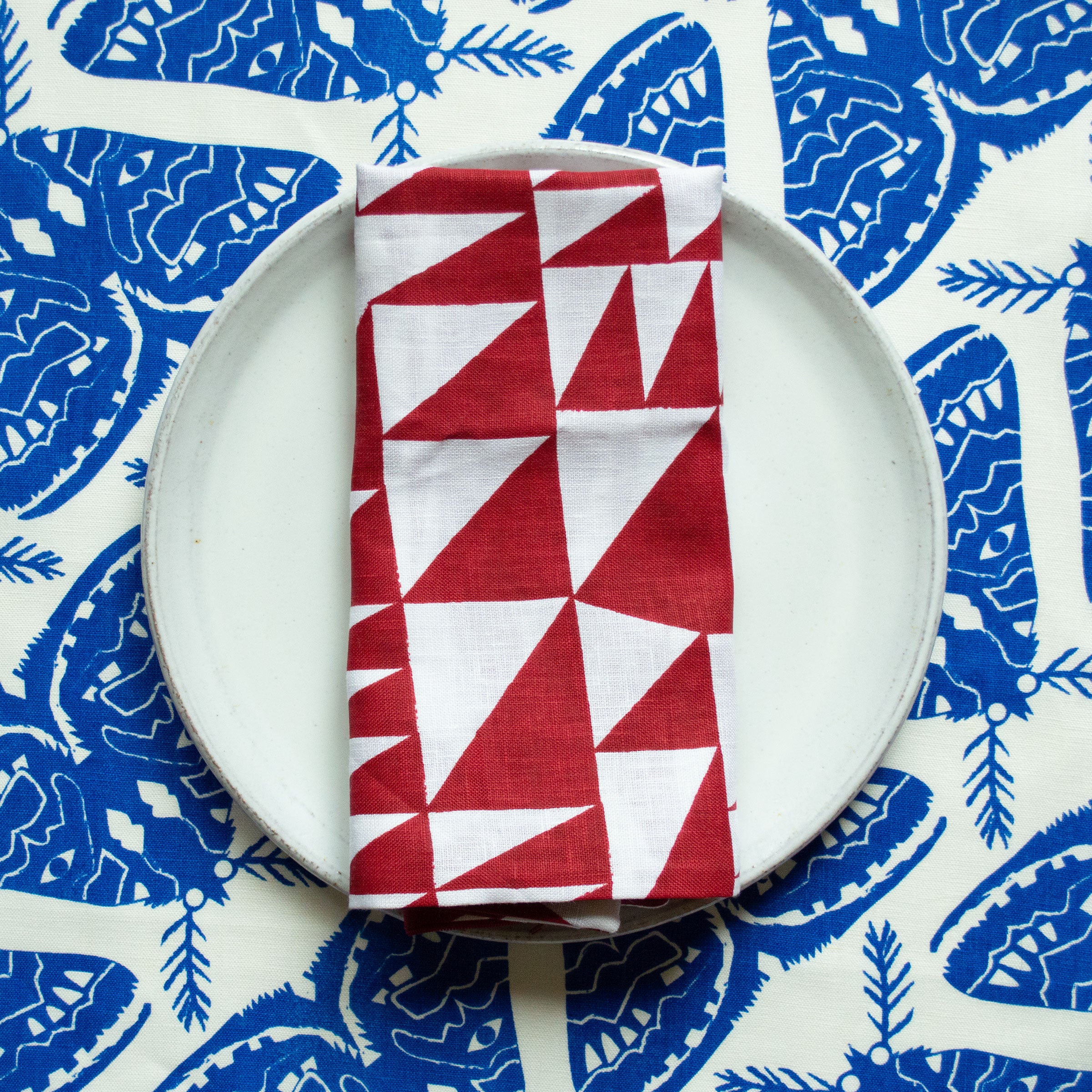 Electric Blue Moths Napkins