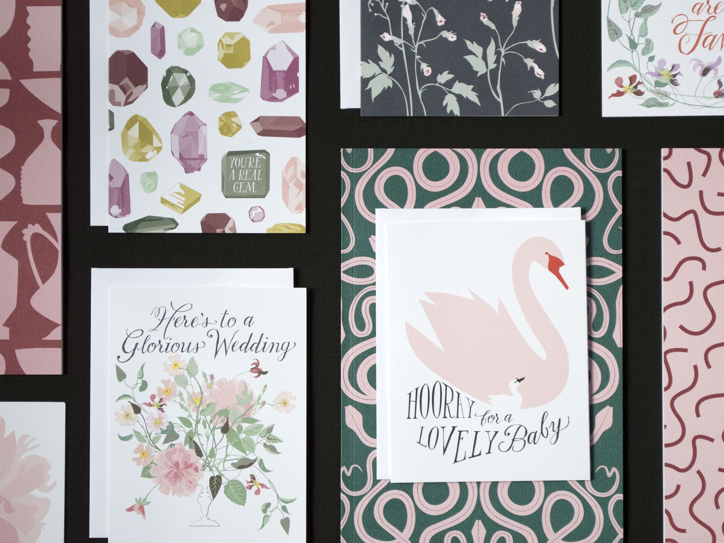 Hooray for a Lovely Baby - Mother Swan and Cygnet Note Card