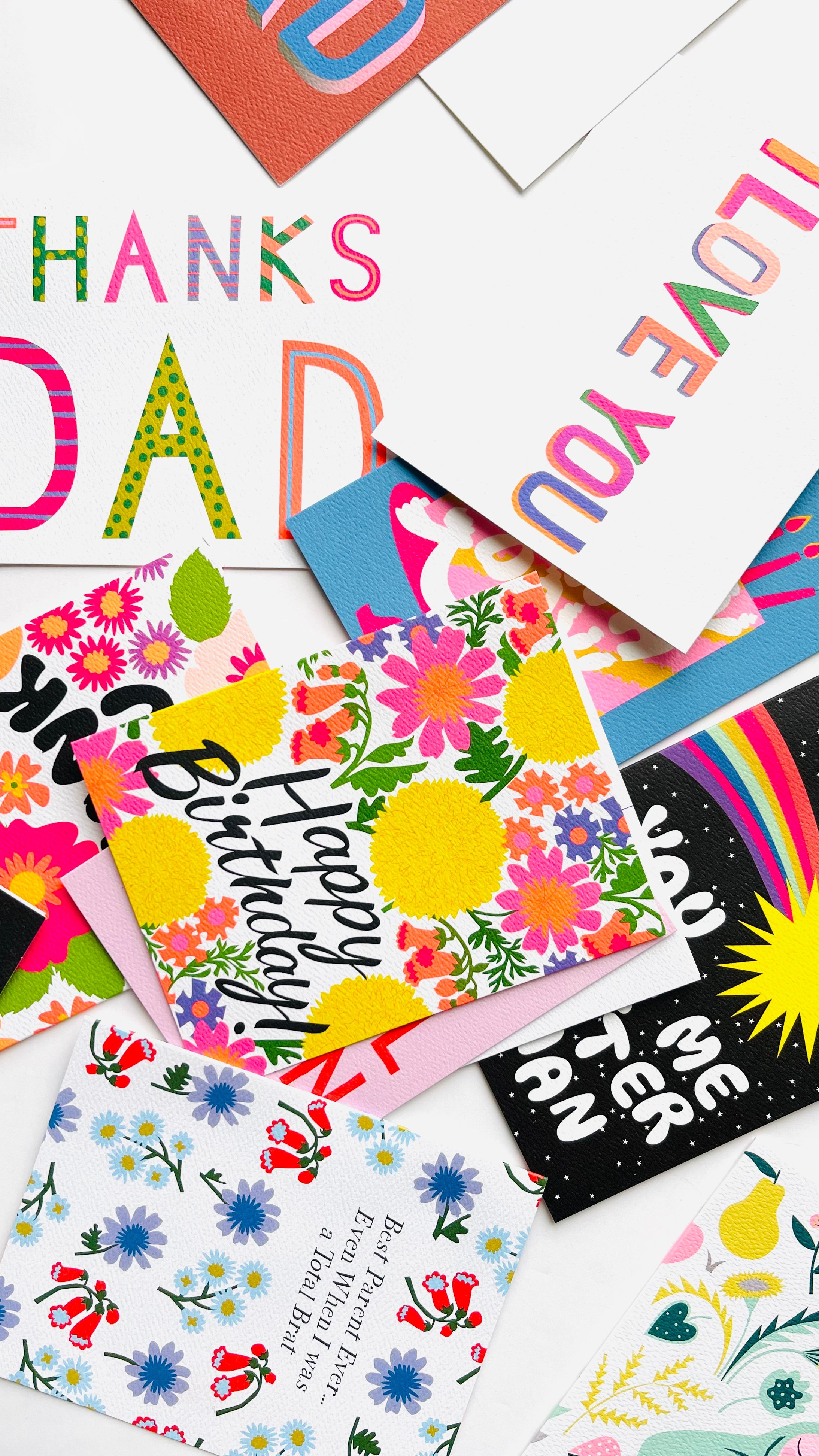 Neon Brights I Love You Card