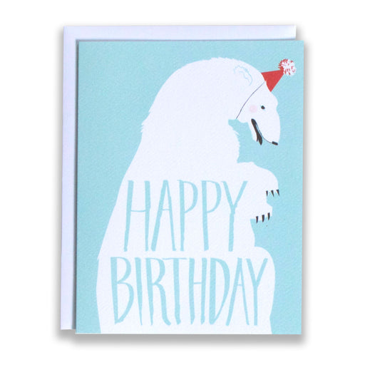 polar bear/party hats/birthday cards/bear wearing a hat