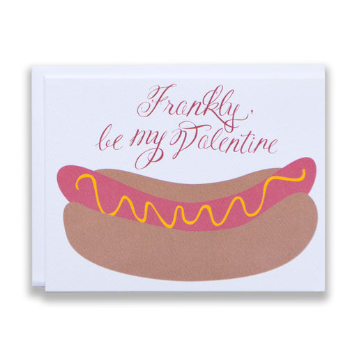 Hot Dog Note Card for Valentine's Day