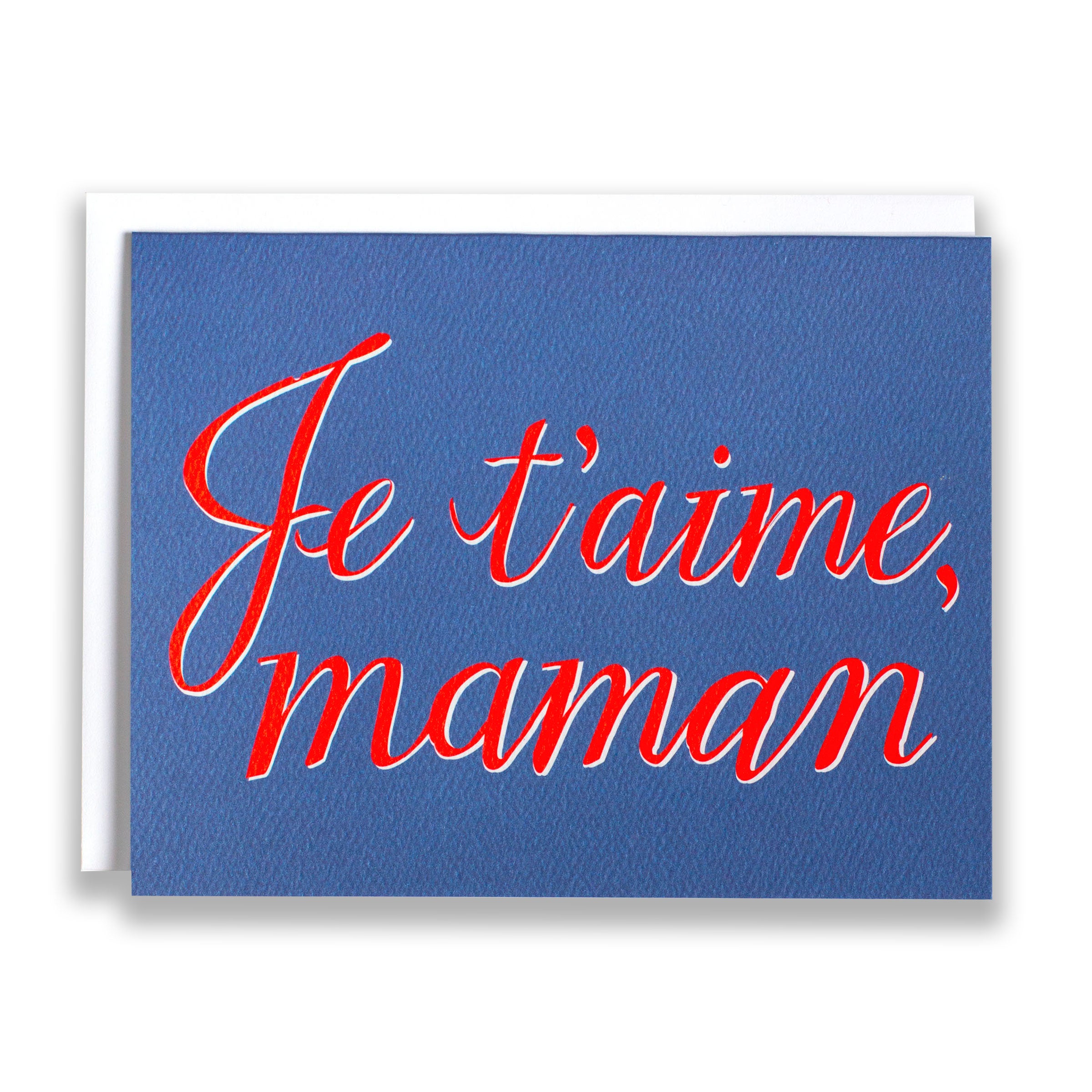 je t'aime mama french i love mom card