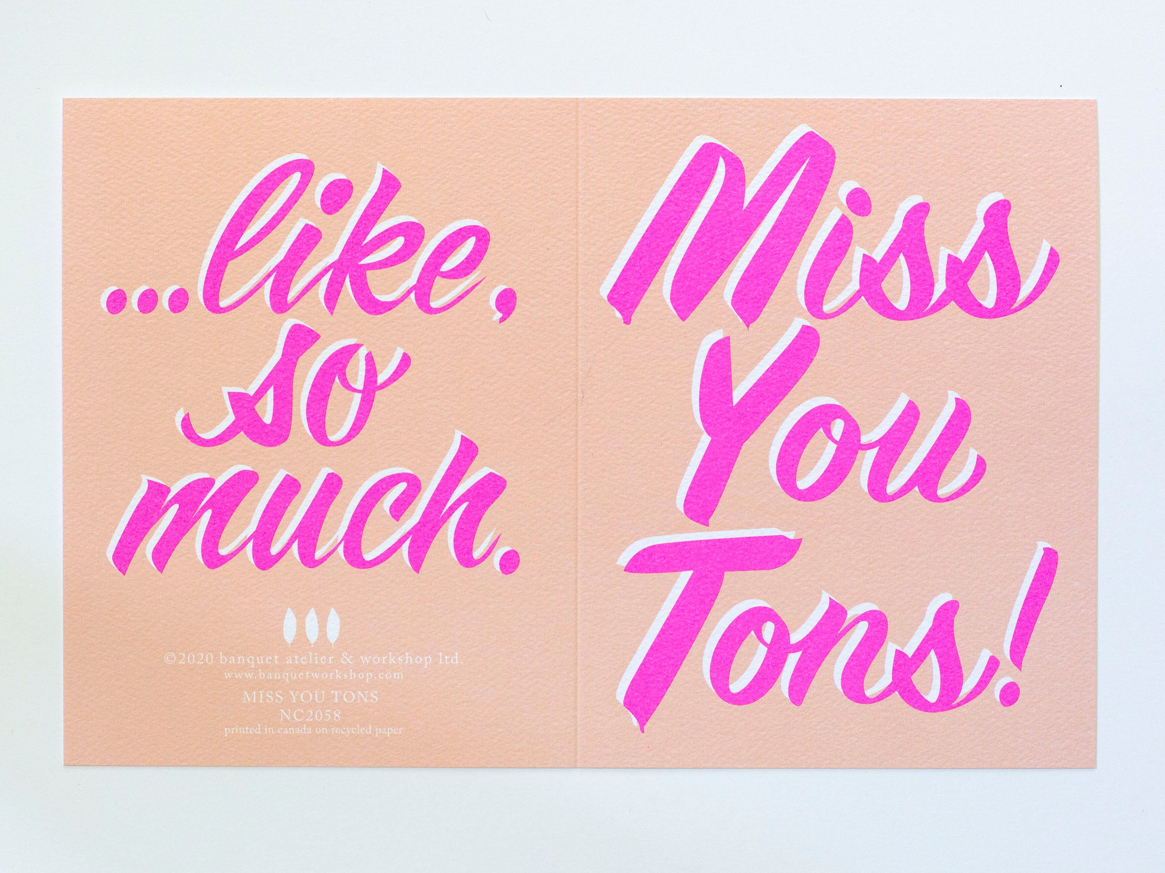Miss You Tons - Note Card