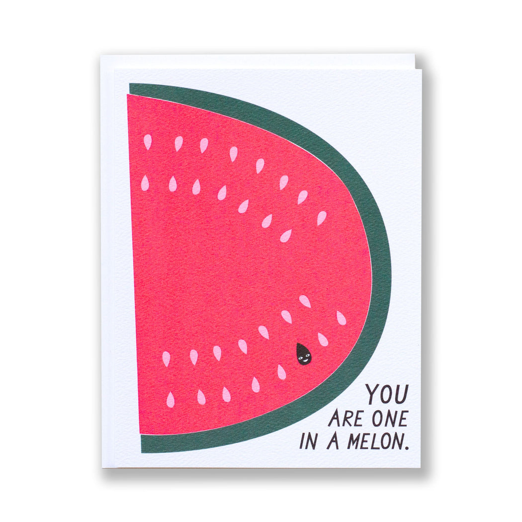 neon pink one in a melon note card