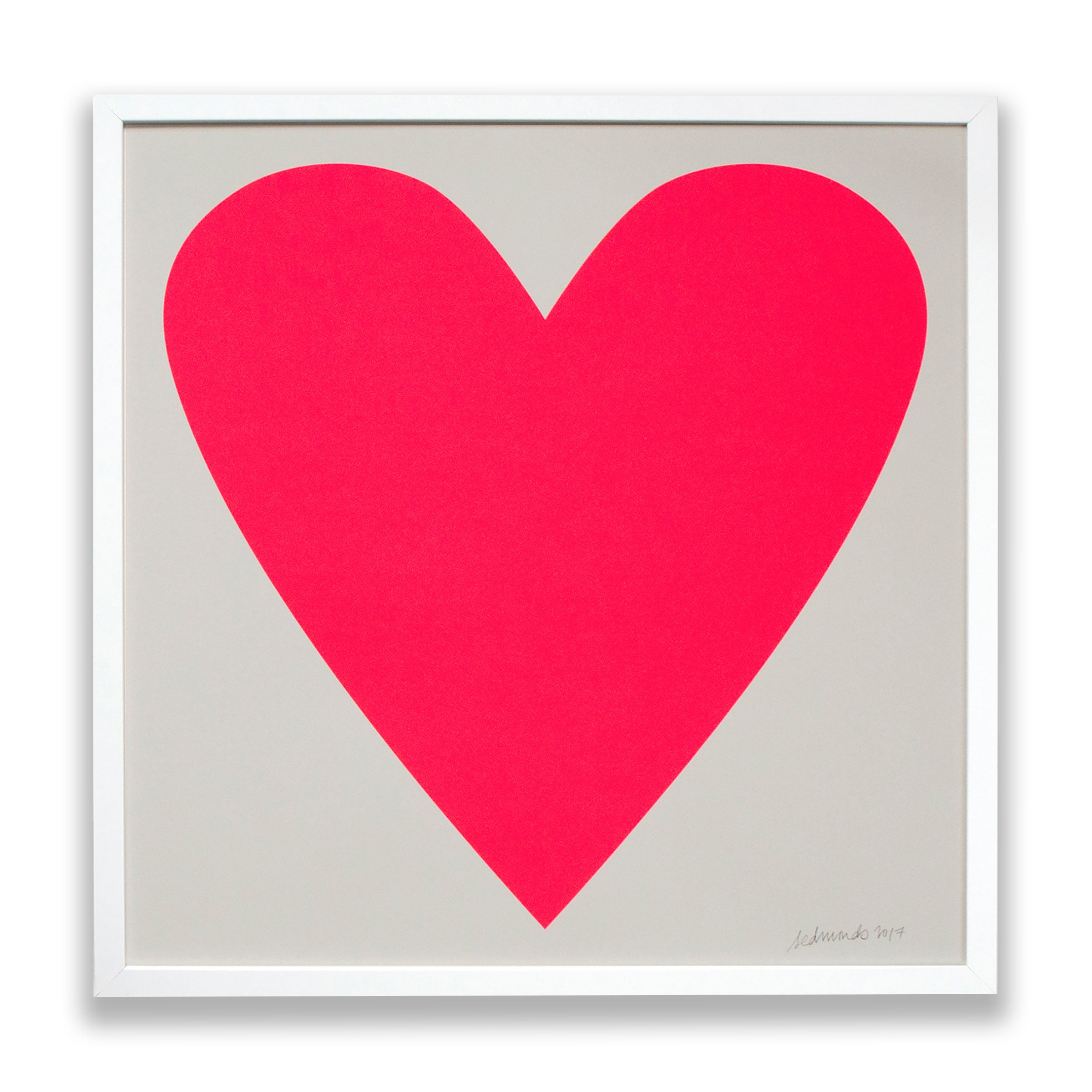 Neon Heart Print