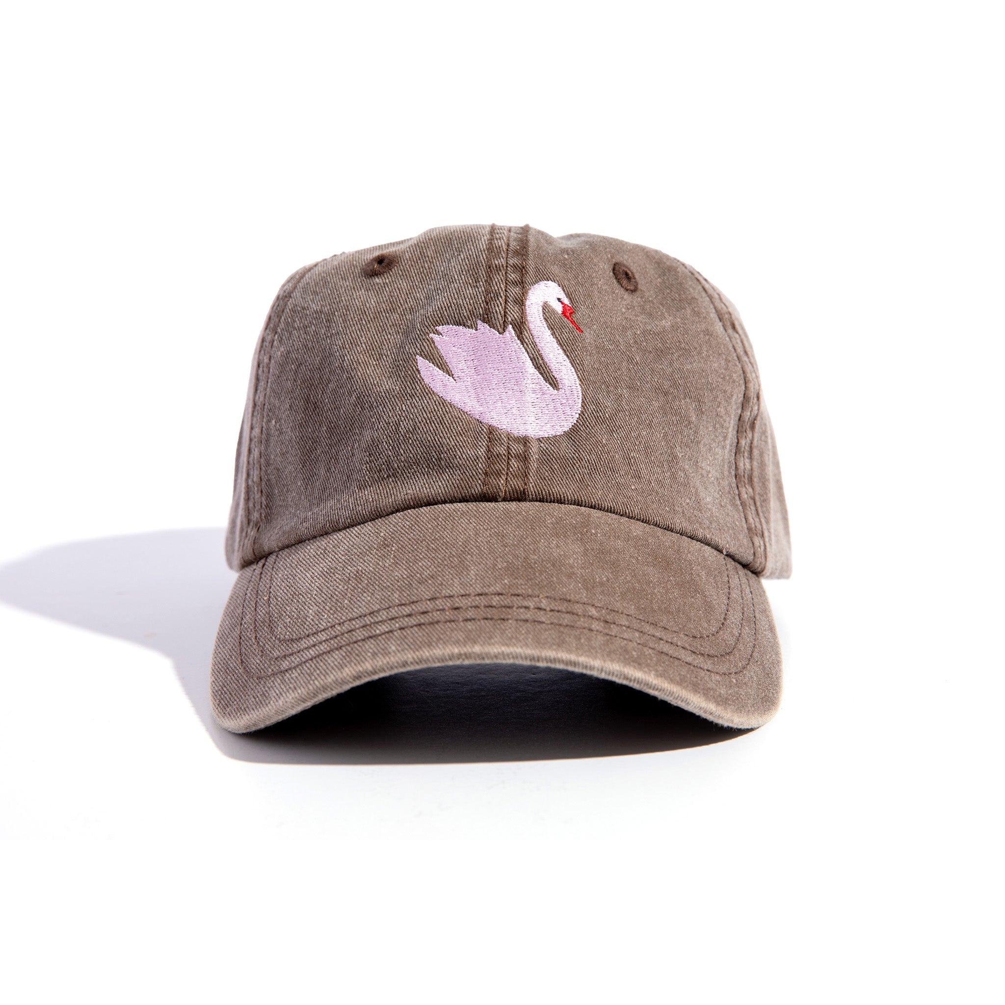 dark blue stone-washed cap embroidered with "read Books" in glossy red thread 