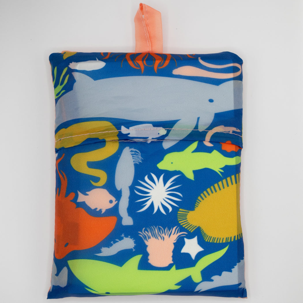 Art Sack - Reusable Grocery Bag featuring Cool Fish