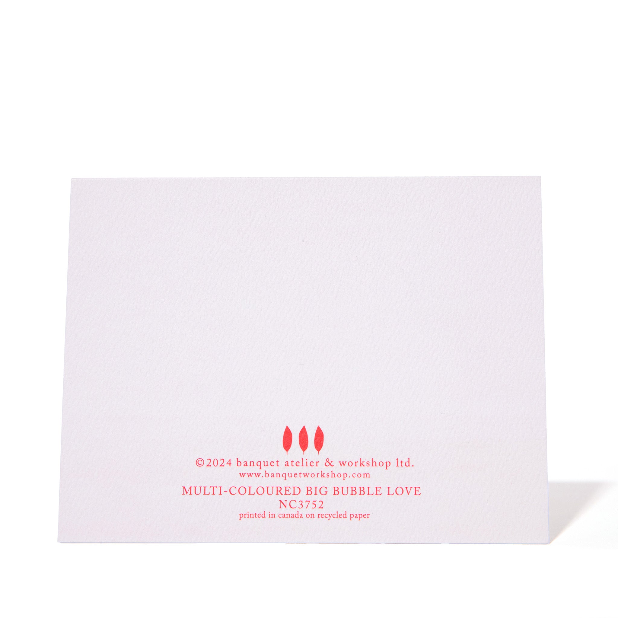 Multi-coloured Big Bubble Love Note Card