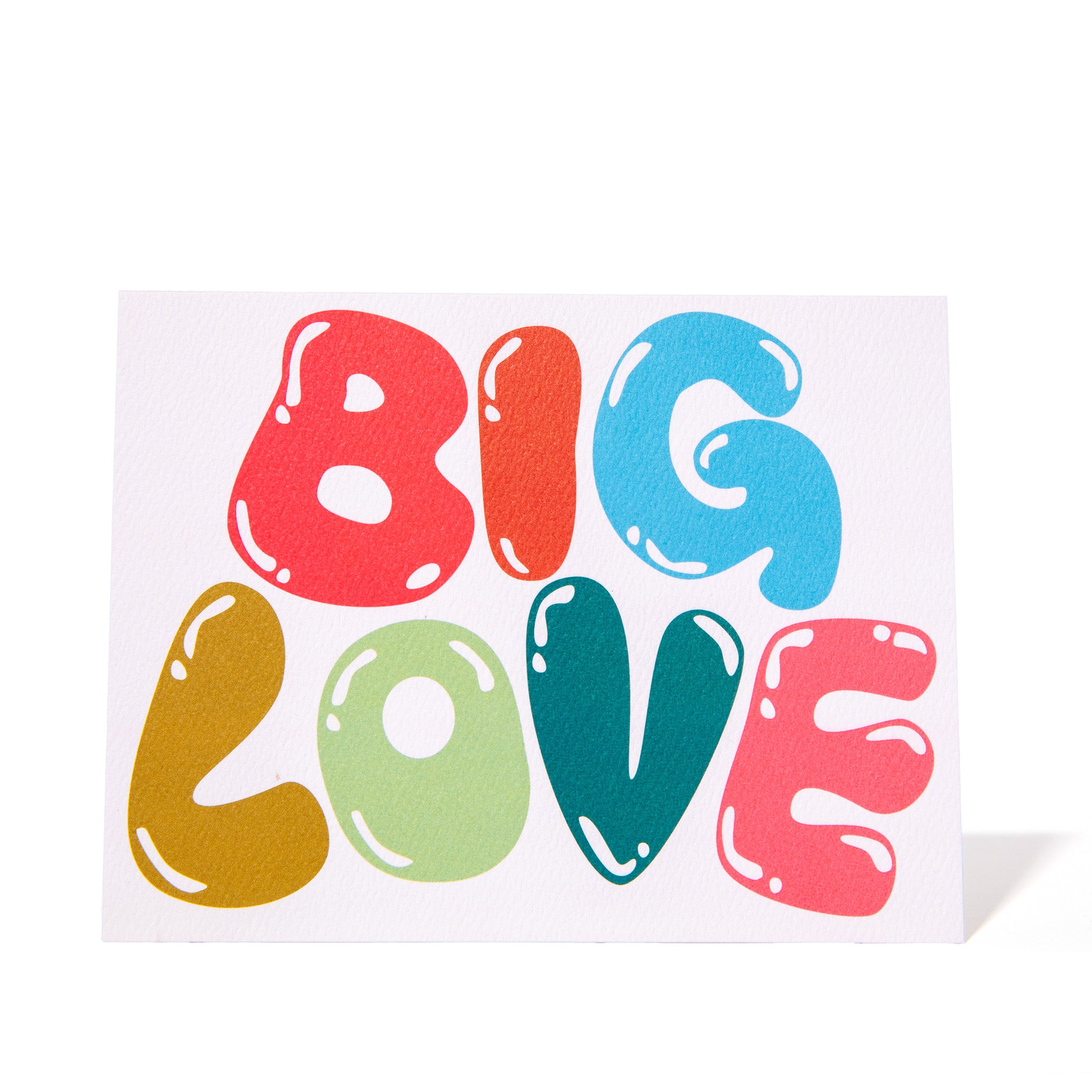 Multi-coloured Big Bubble Love Note Card