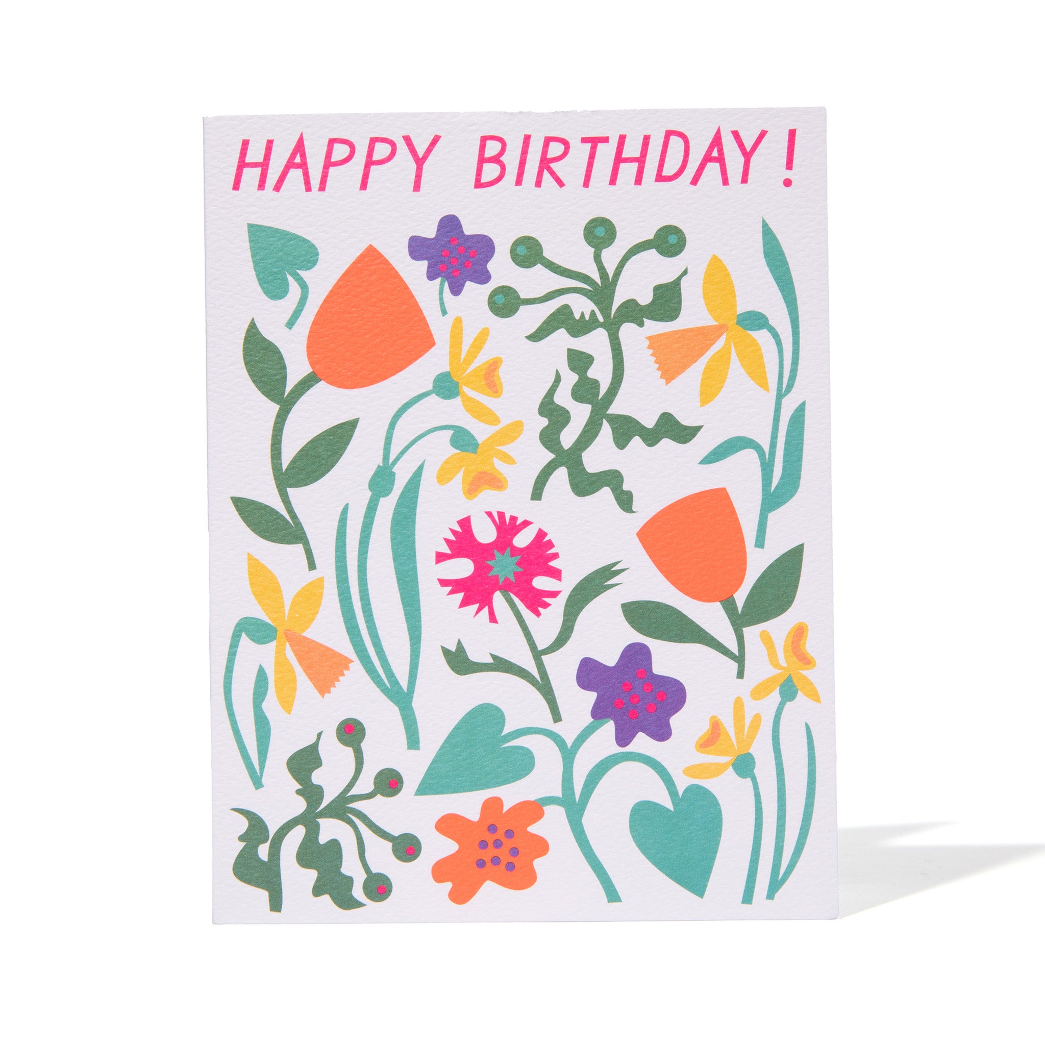 Mod Birthday Flowers Note Card