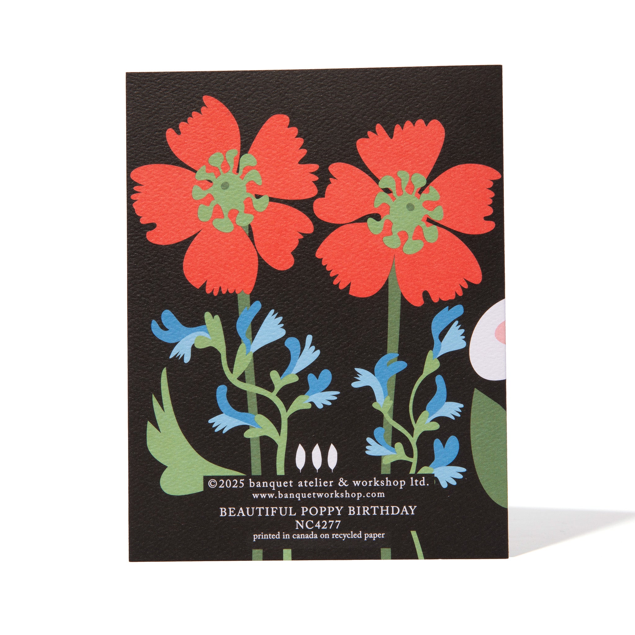 Beautiful Poppy Happy Freakin' Birthday Note Card