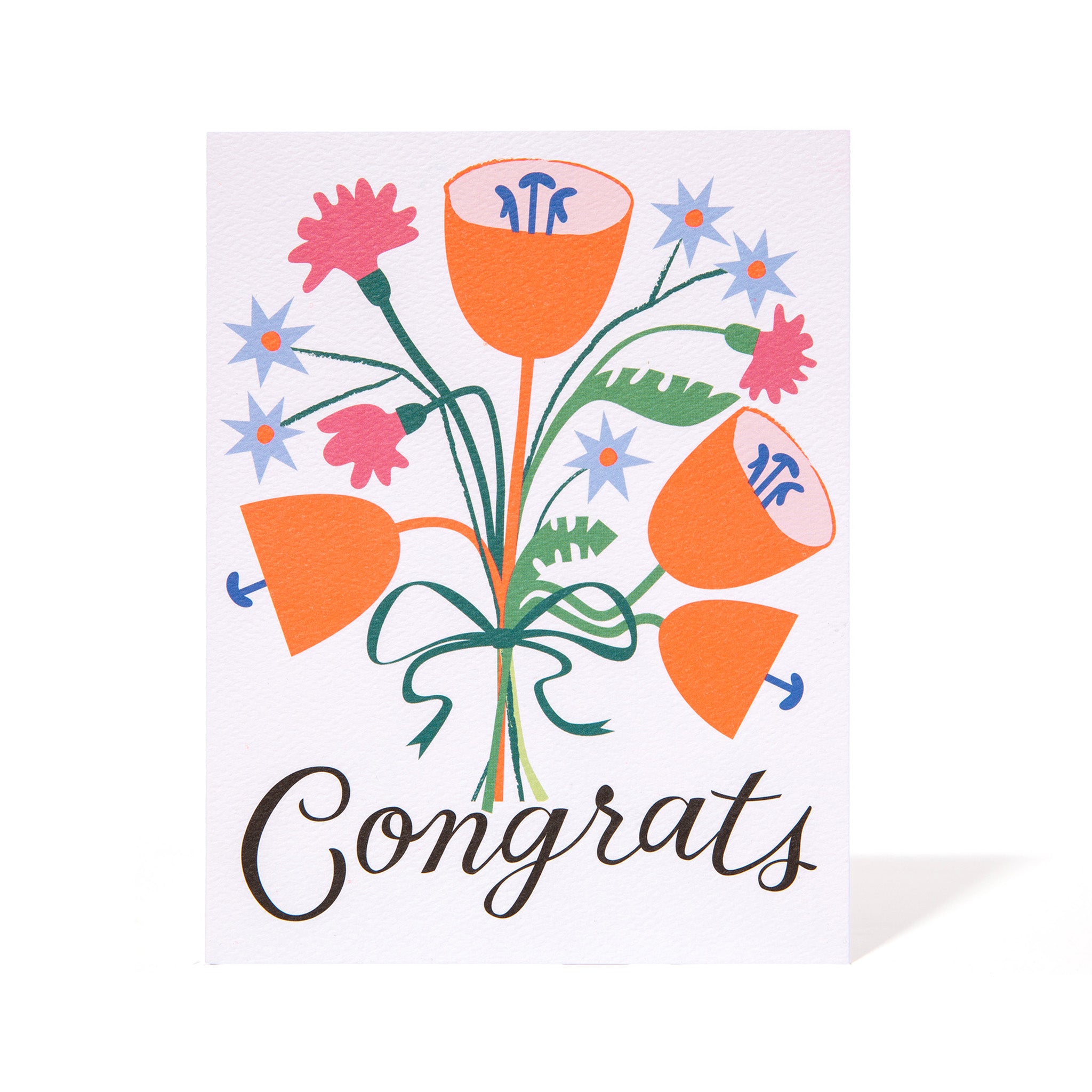 Bouncy Floral Congrats Note Card