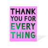 Orchid Pink with Emerald Green Foil Thank You Note Card