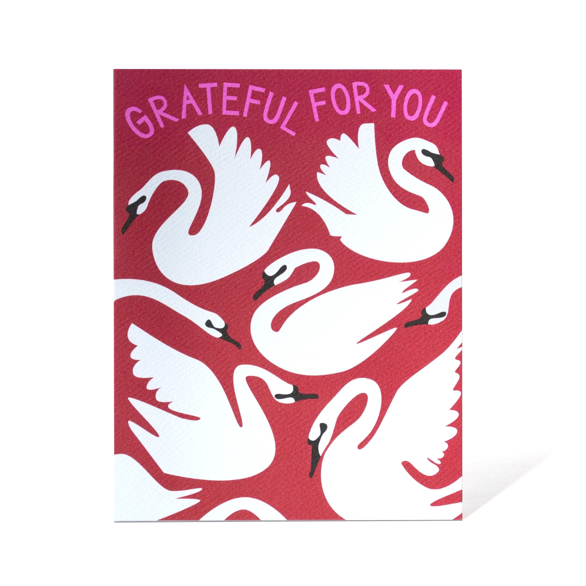 Grateful for You Swans Note Card