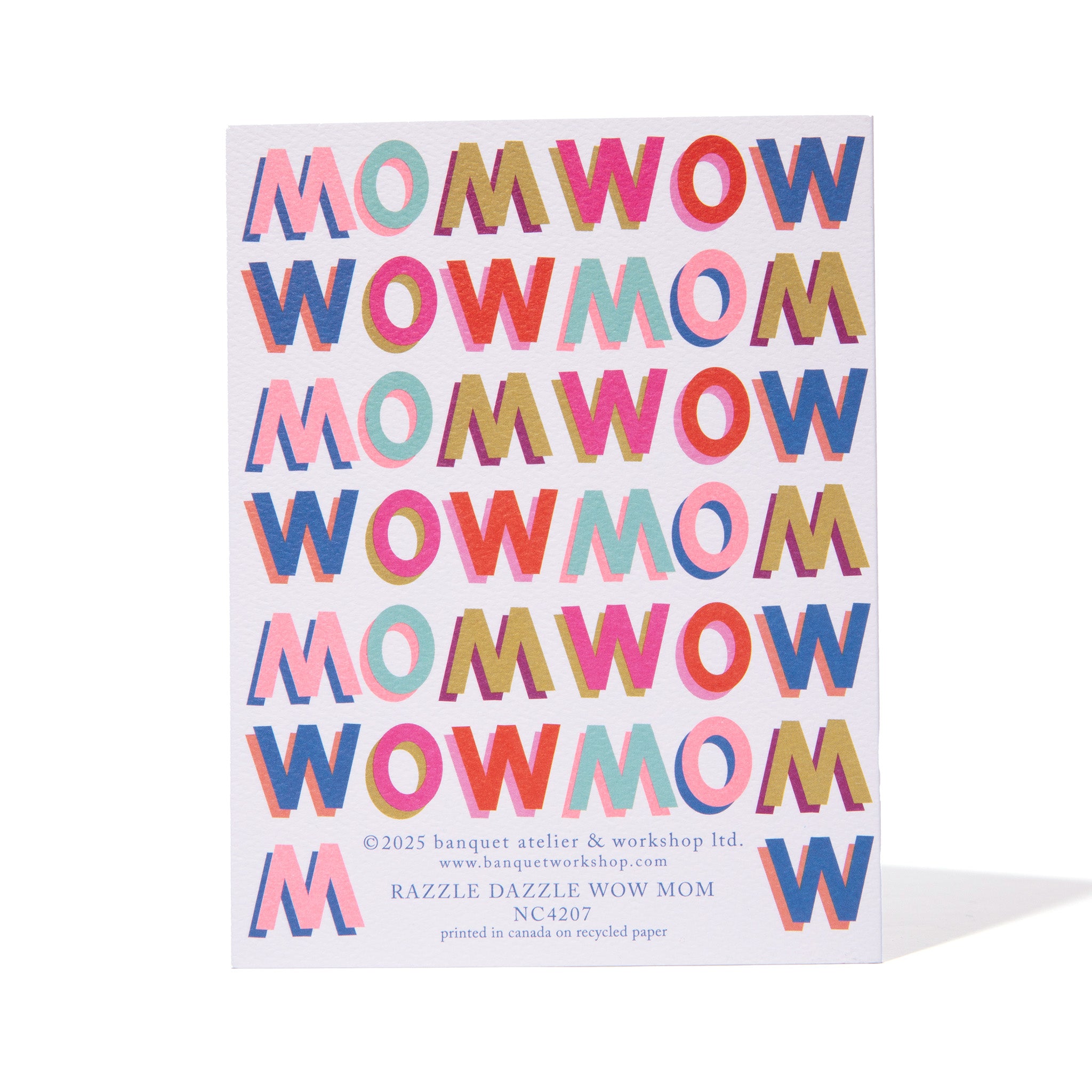 Razzle Dazzle Wow Mom Note Card